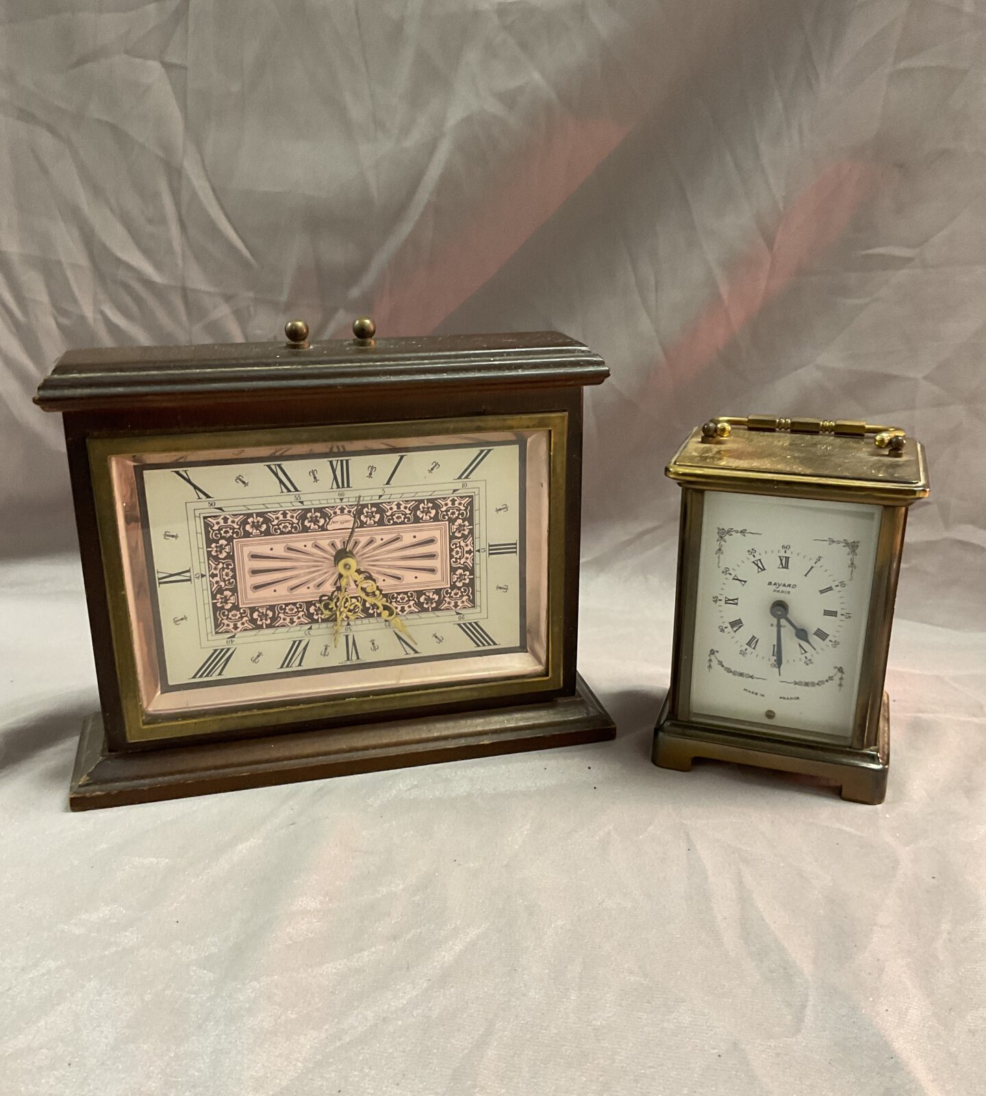 Bayard Cartiage Clock needs attention and Jerger Mantle Clock