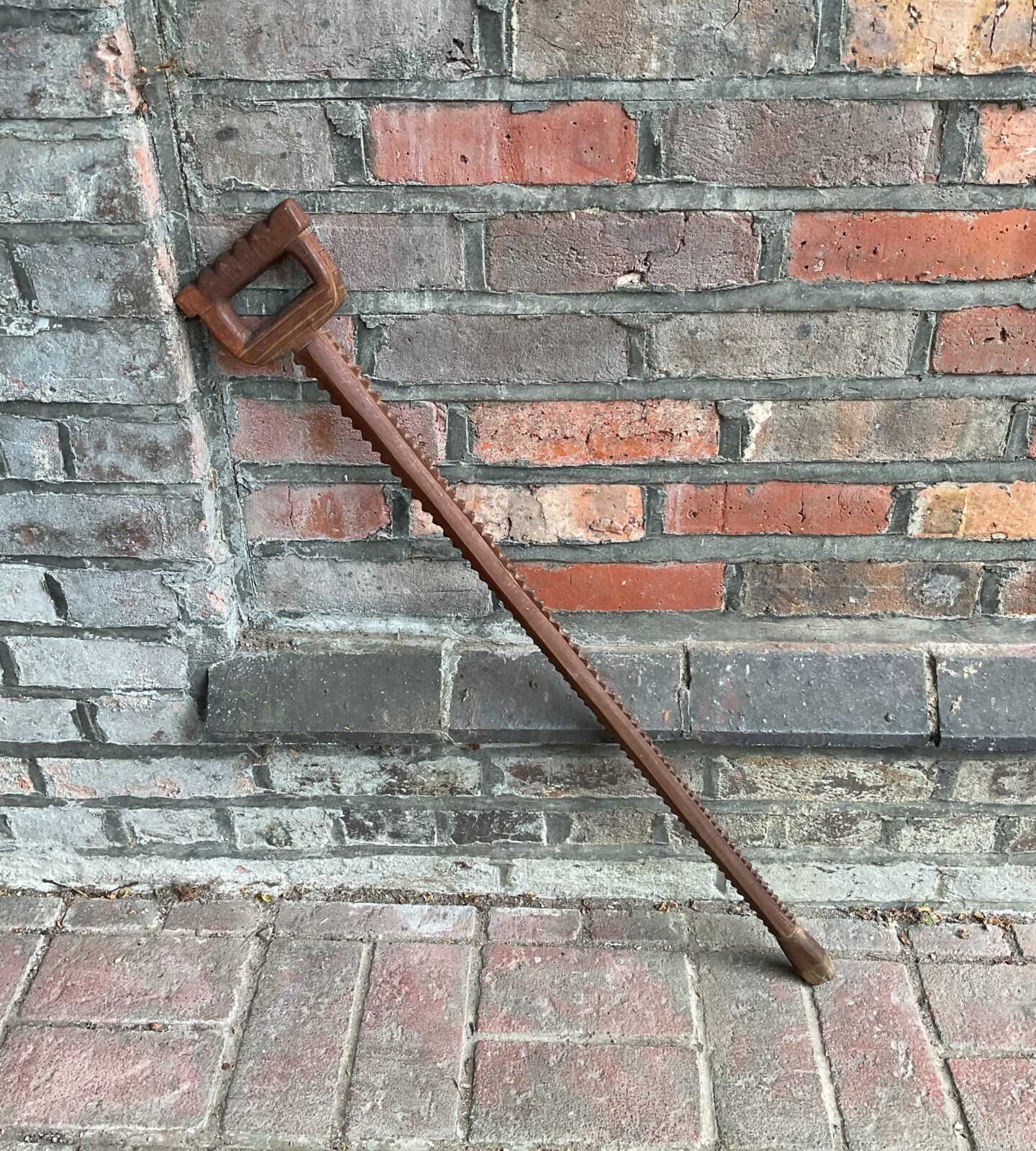 Unusual hand carved walking stick