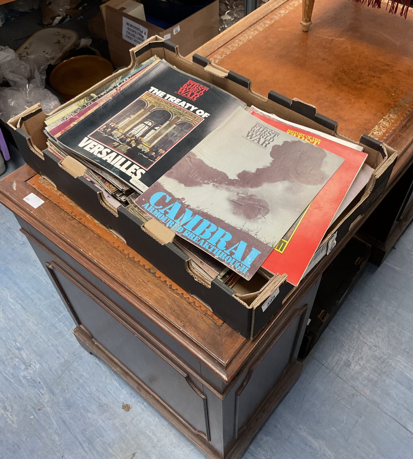 Tray of mixed world war one books