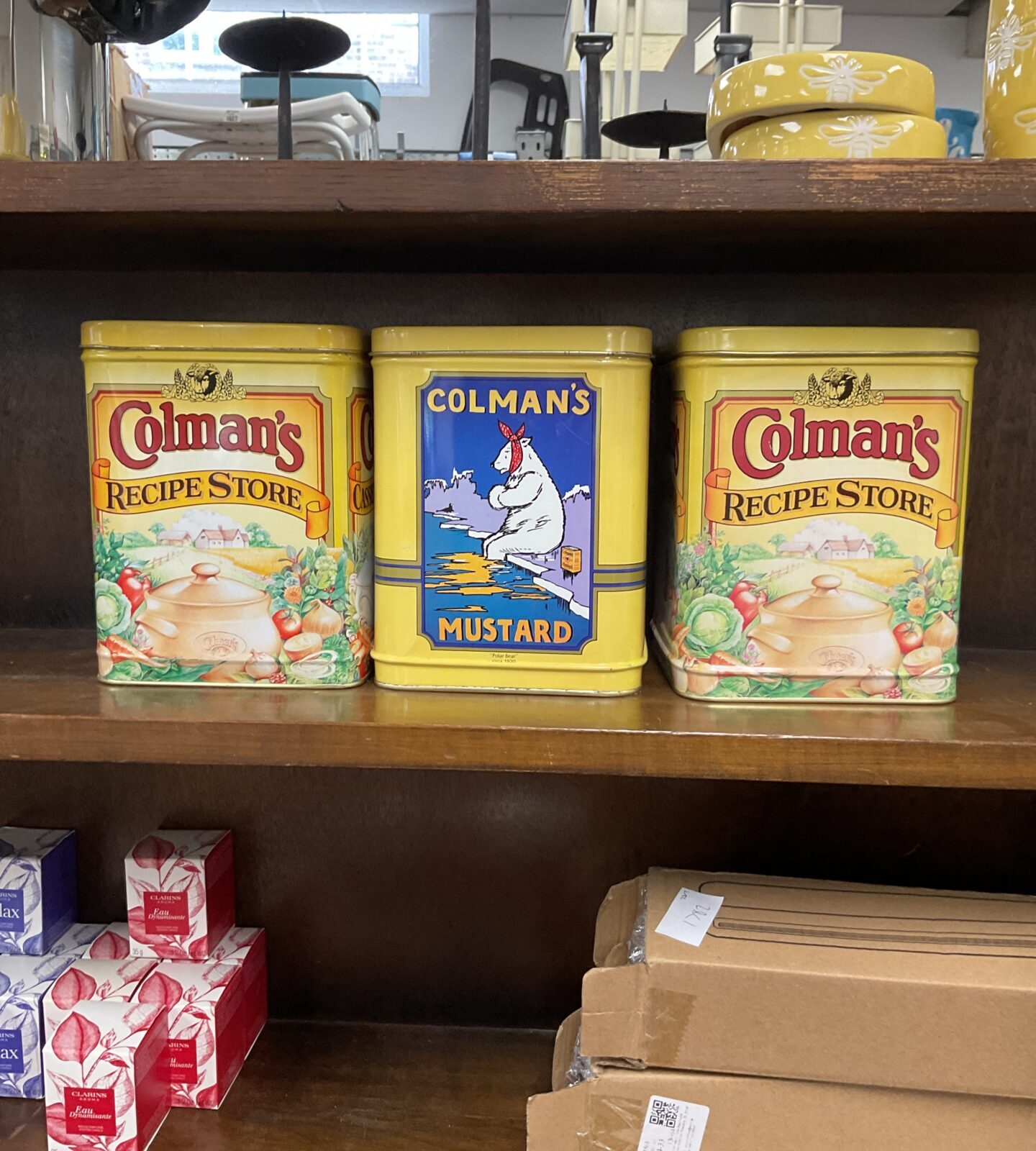 Three vintage style colmans tins