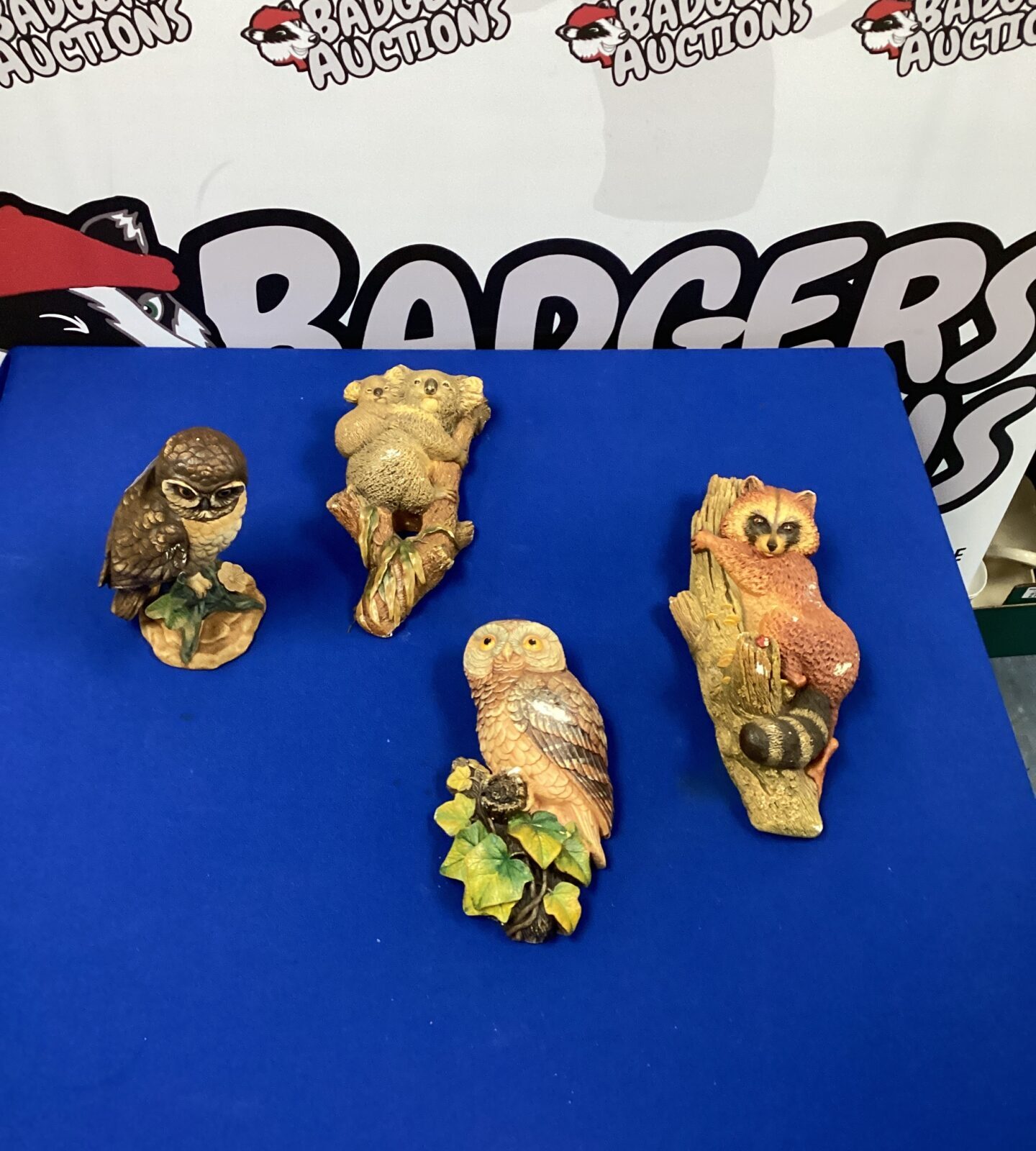 Four Chalk animal figurines inc Bossons