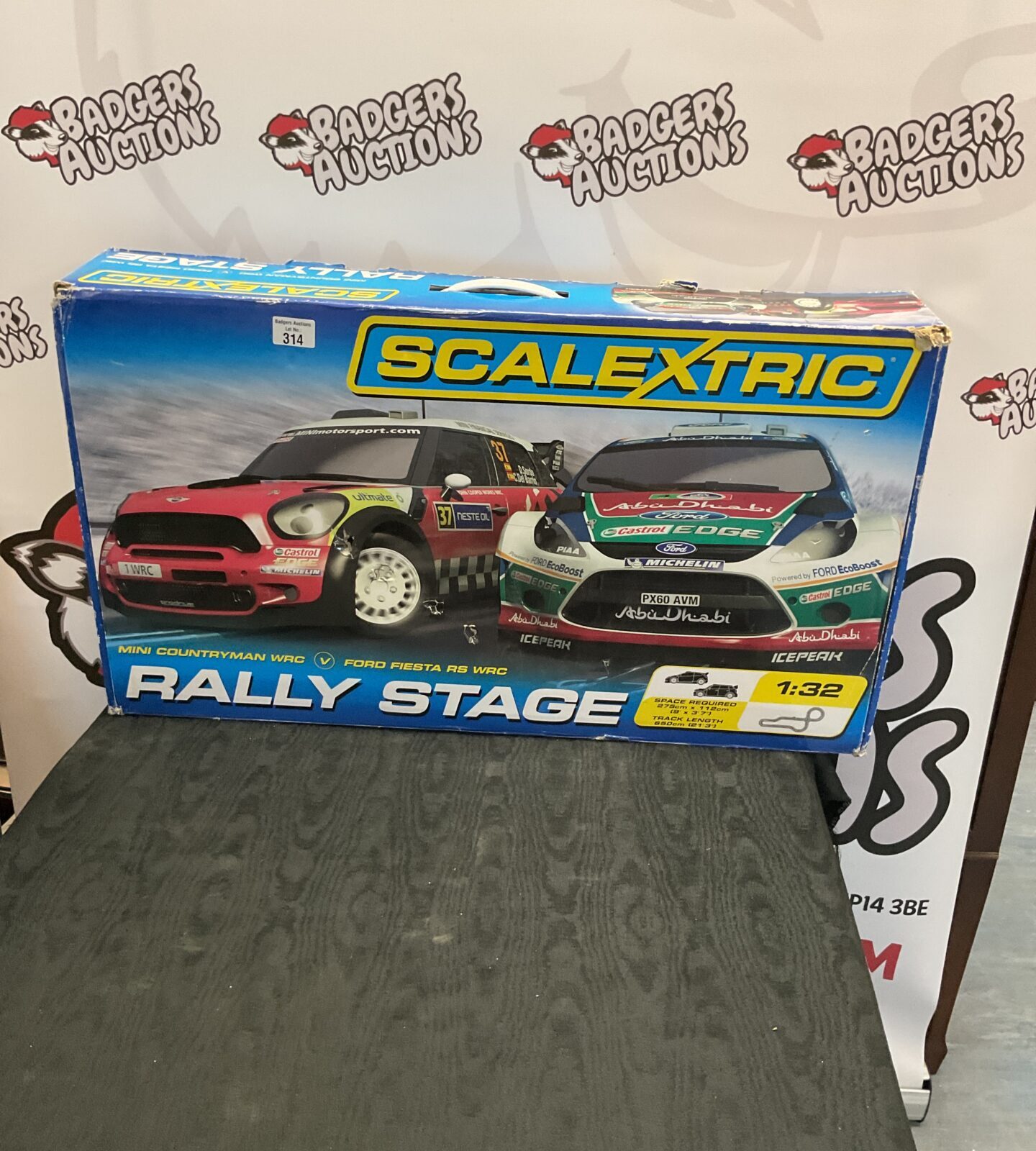 Boxed scalextric rally stage race track set