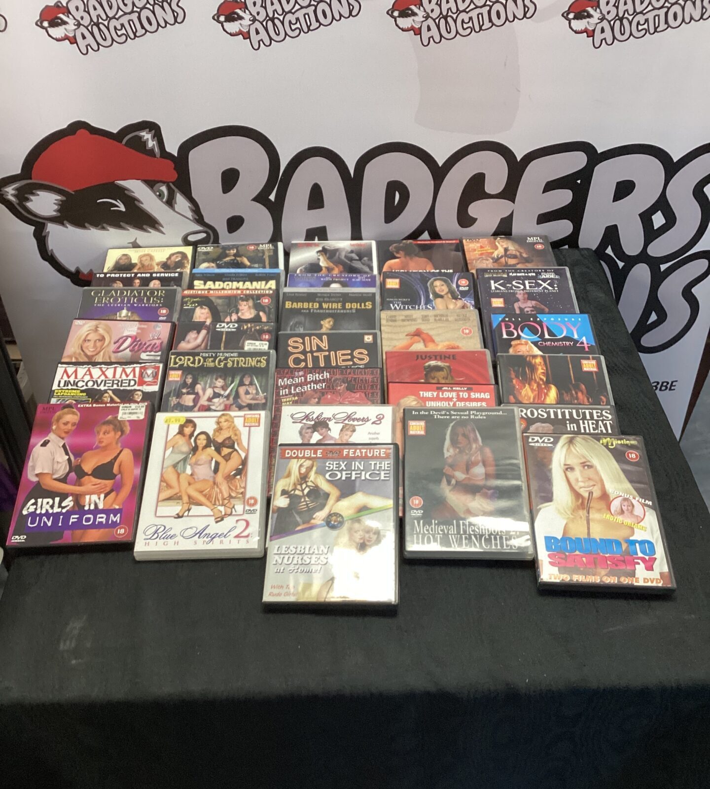 Large collection of adult DVDs