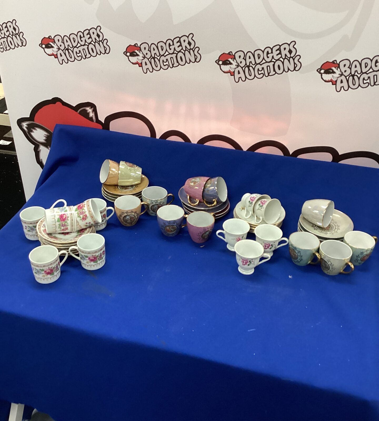 Five Sets of Fine bone china mini coffee cups