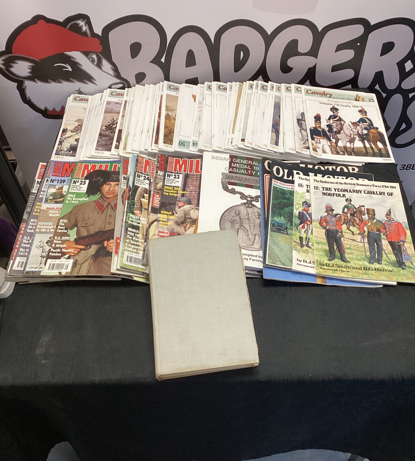 Collection of war magazines inc cavalry of the napoleonic wars & militaria