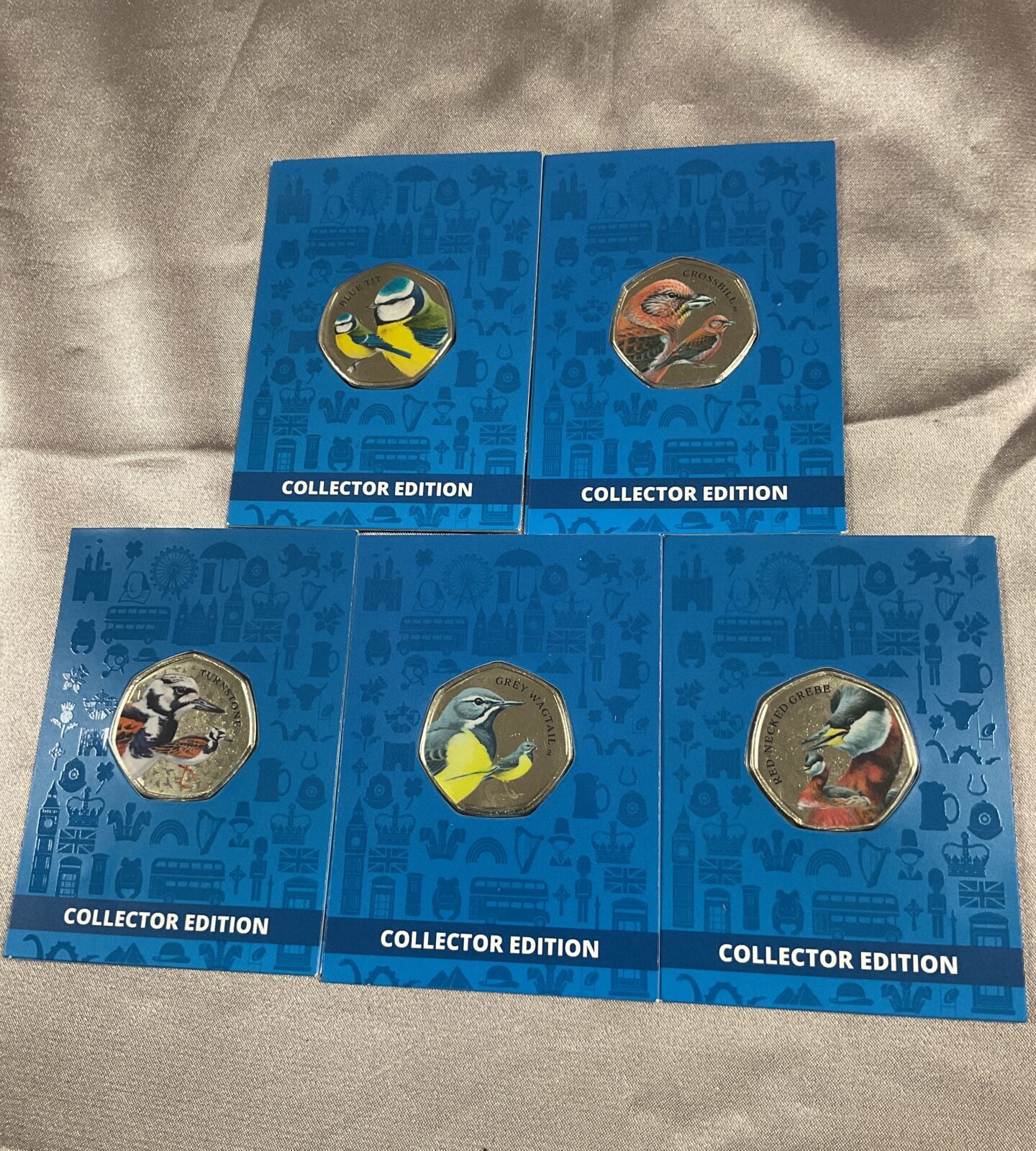 Five Westminster Collector edition Enamelled Bird Coins