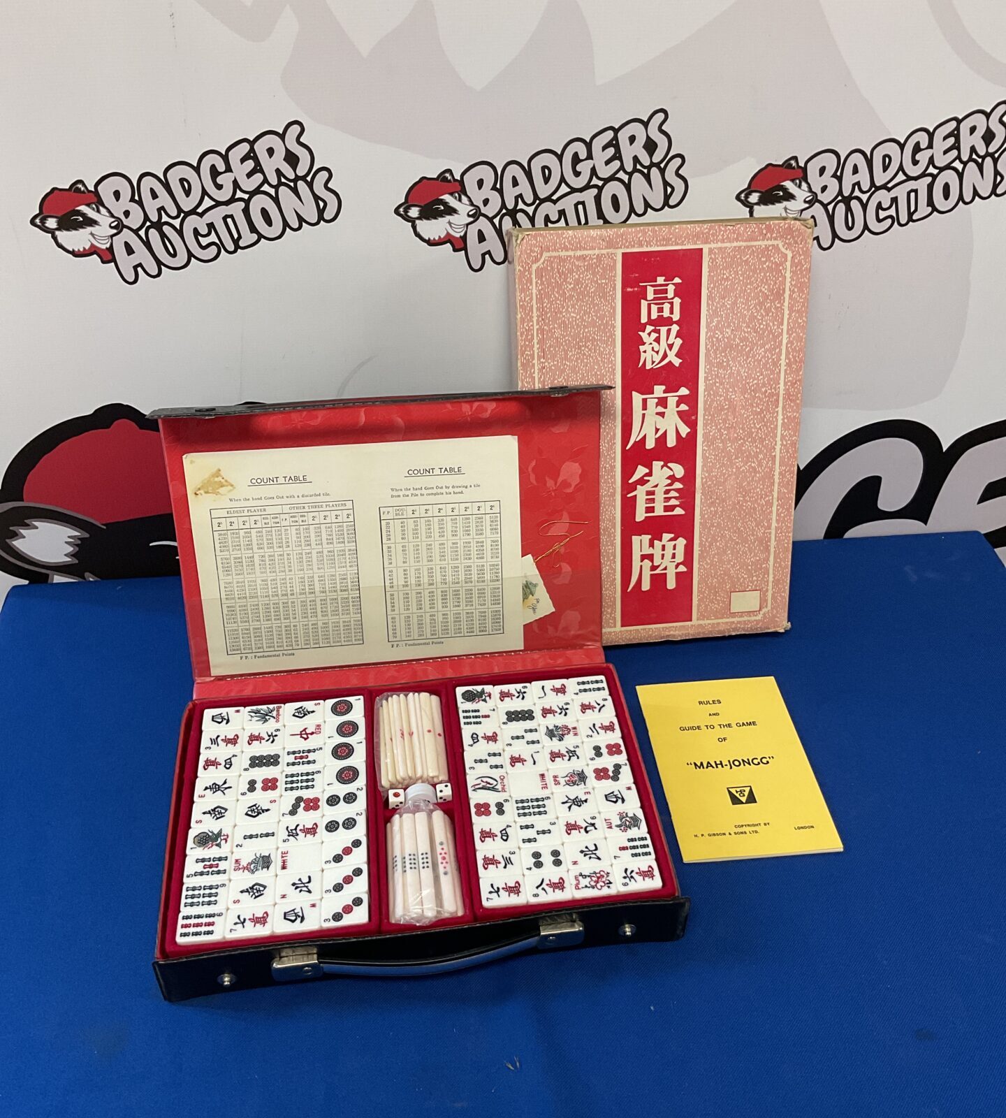 Vintage h p gibson & sons mahjong set