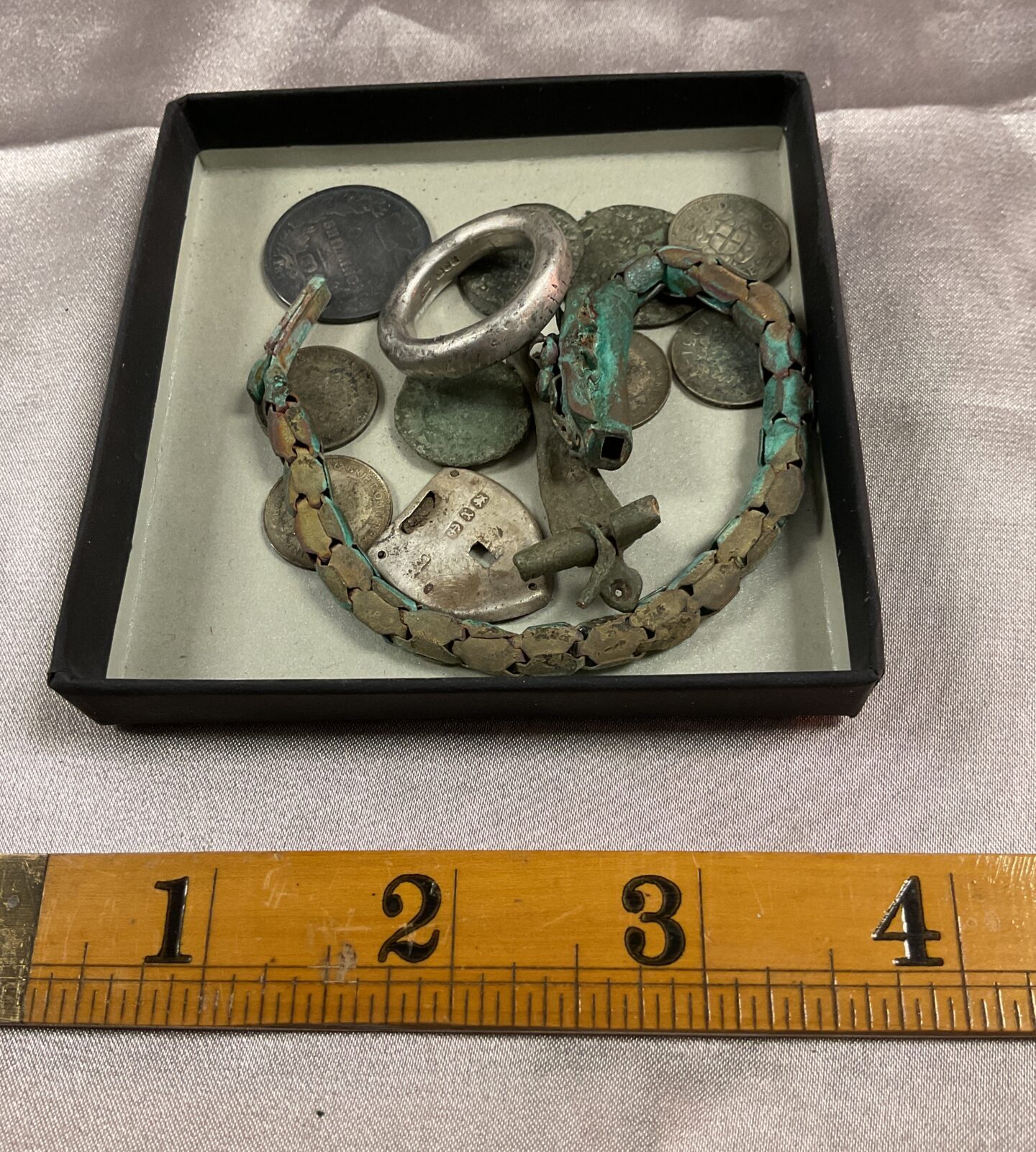 roman brooch and coins heavy silver ring and victorian bracelet detector finds