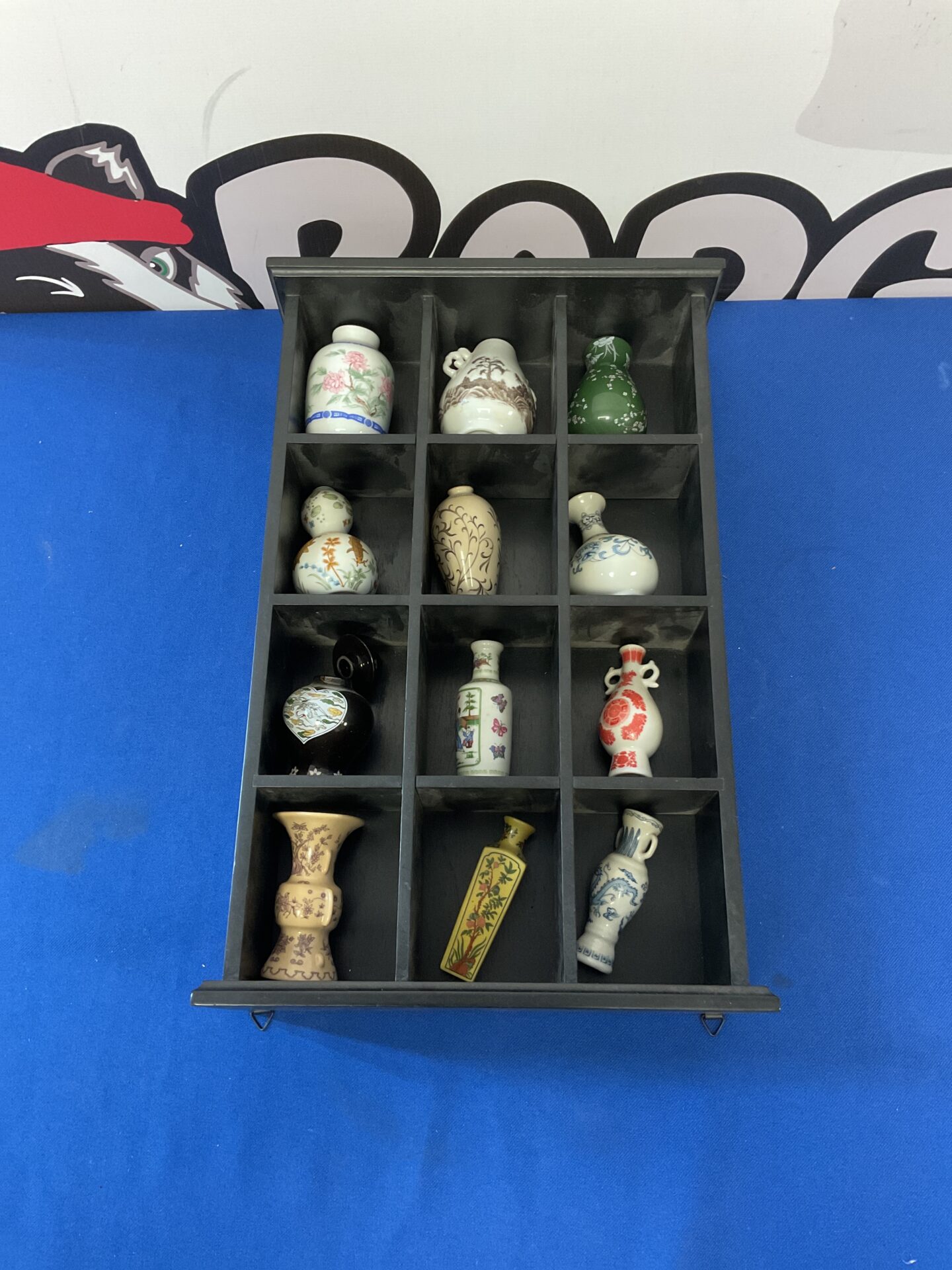 Collection of miniature Japanese porcelain vases