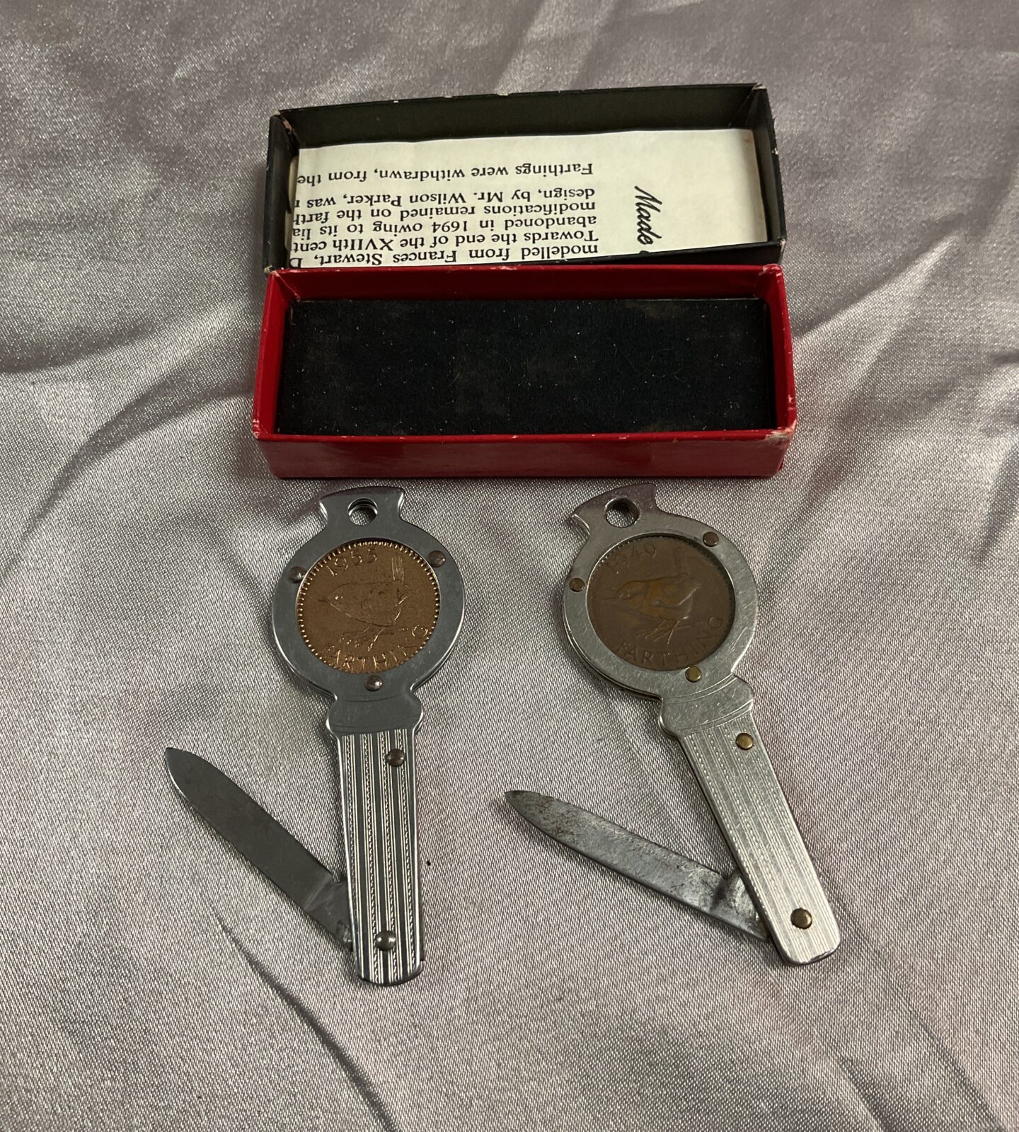 Two vintage Farthing penknives