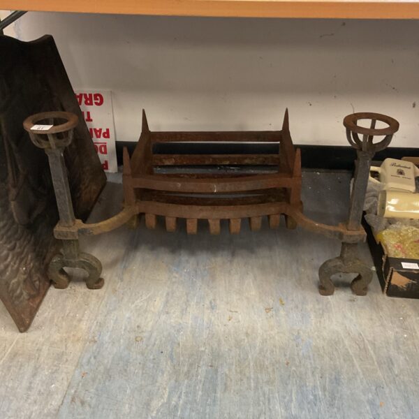 Large blacksmith made wrought iron fireplace