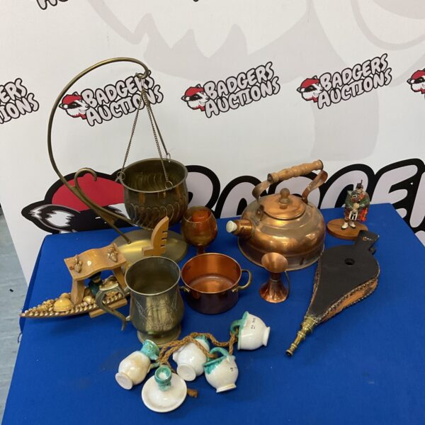 Box of mixed inc copper kettle