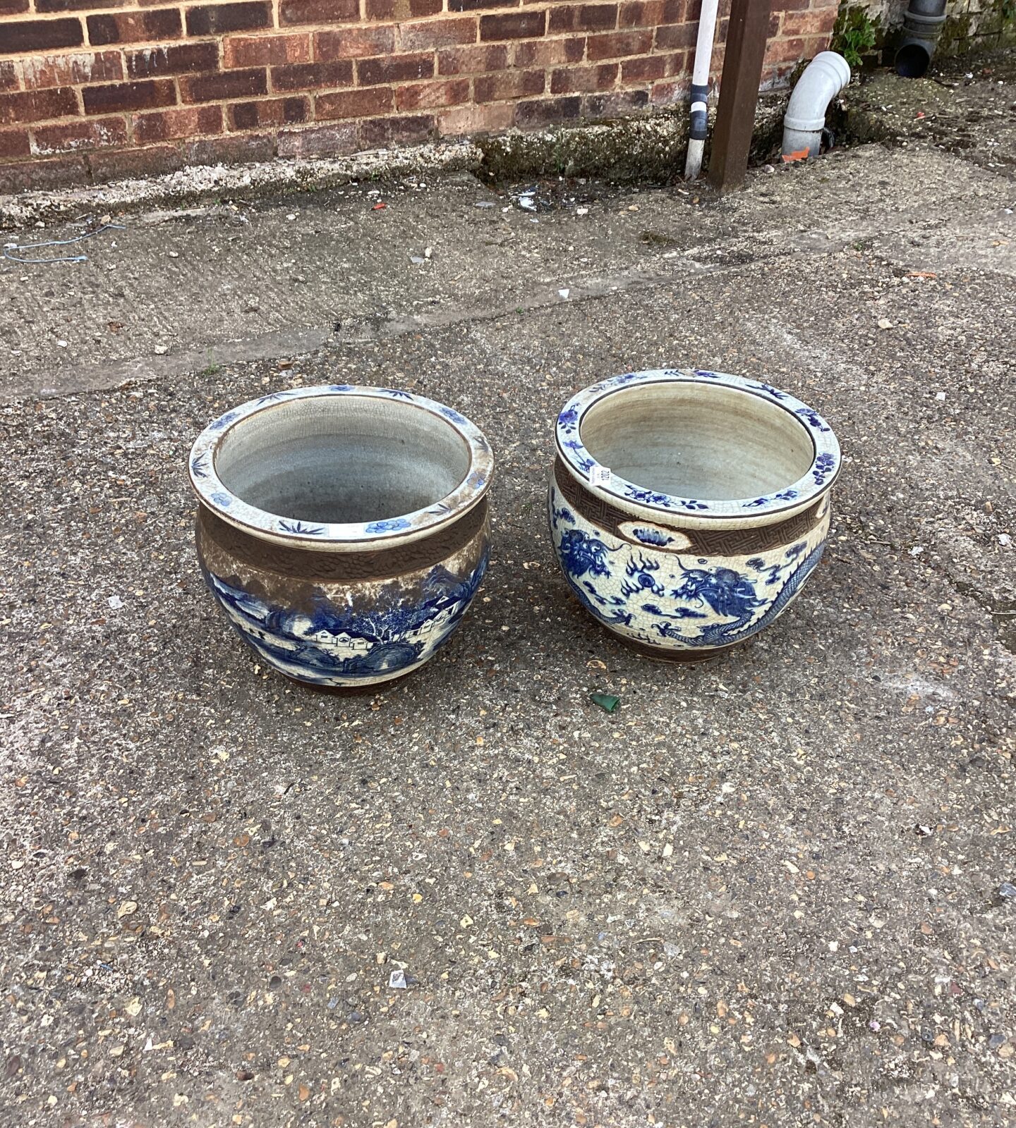 Two Ceramic Garden Pots