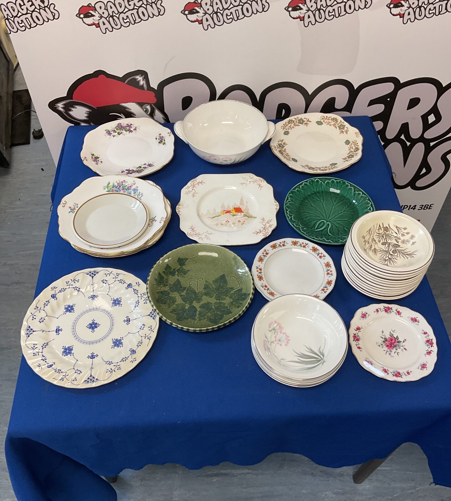 Collection of porcelain plates including wedgwood & myott finlandia
