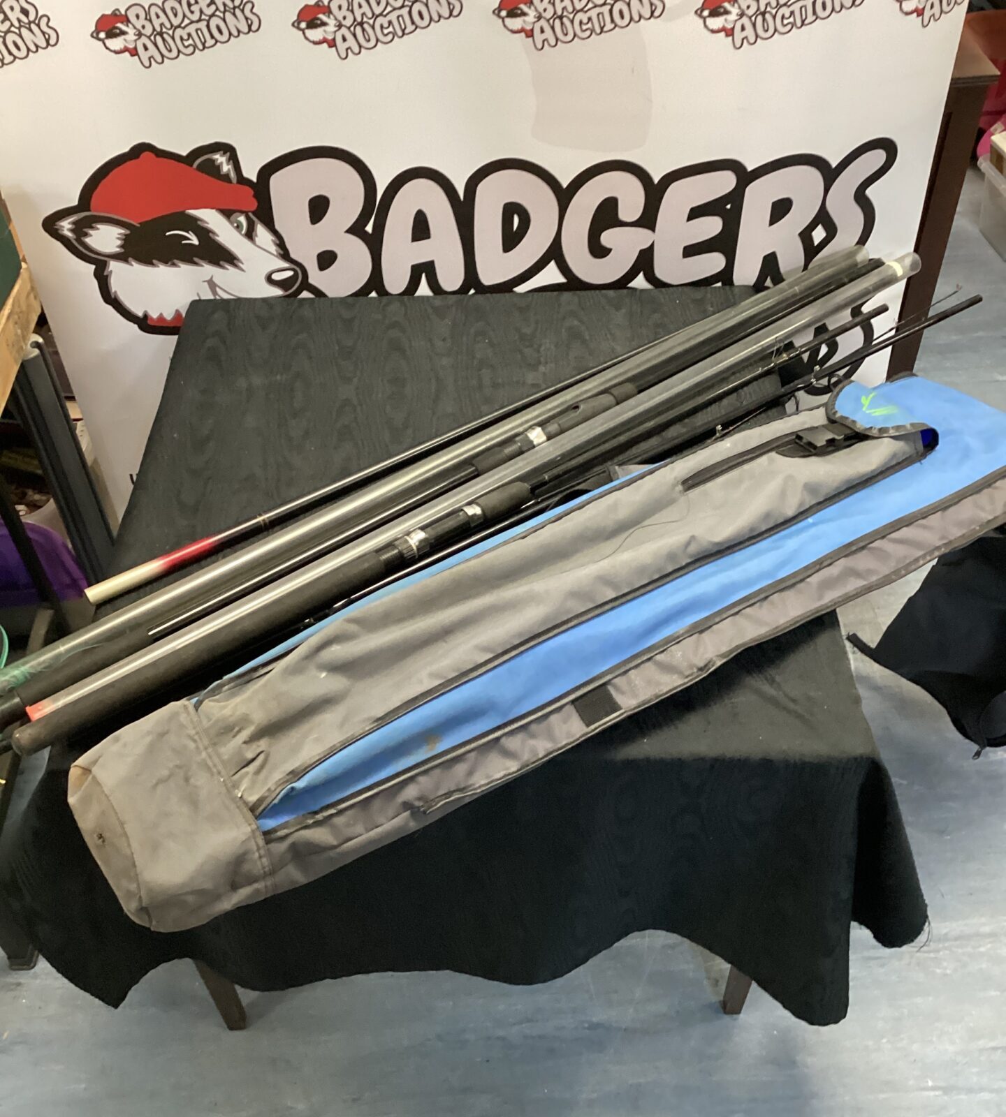 Quantity of fishing rods inc match carp waggler rod with diawa rod bag