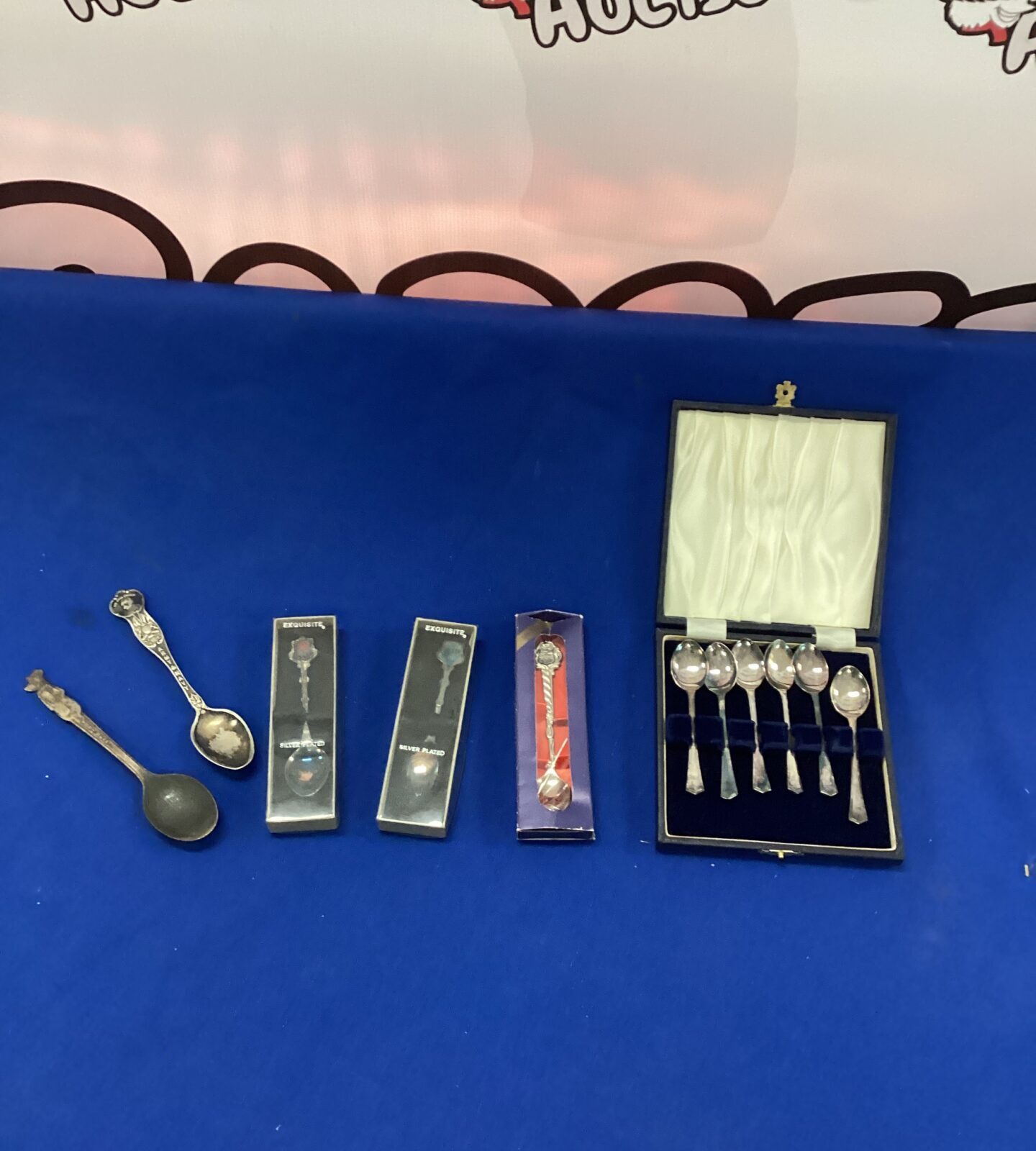 Selection of silverplate tea spoons