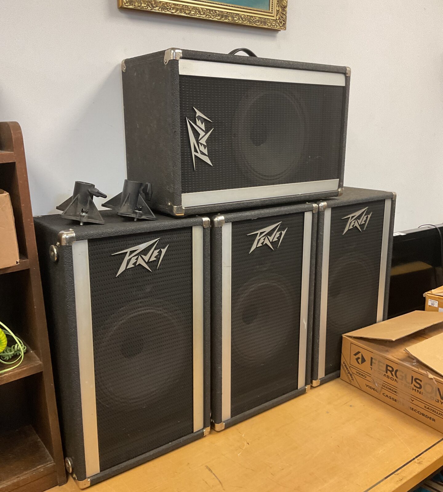 Set of four peavey 12” pa speakers