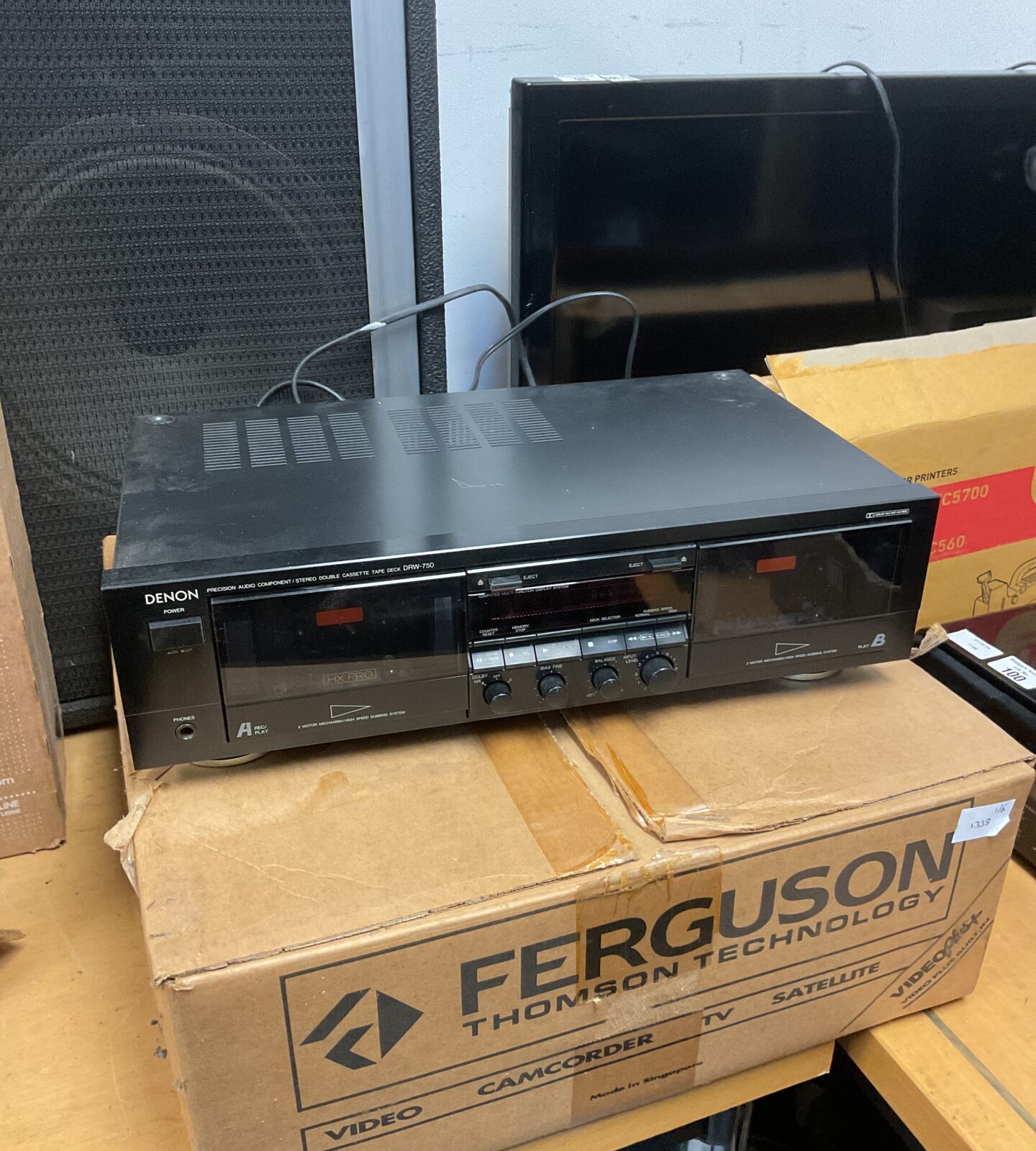 Denon drw-750 double stereo cassette deck