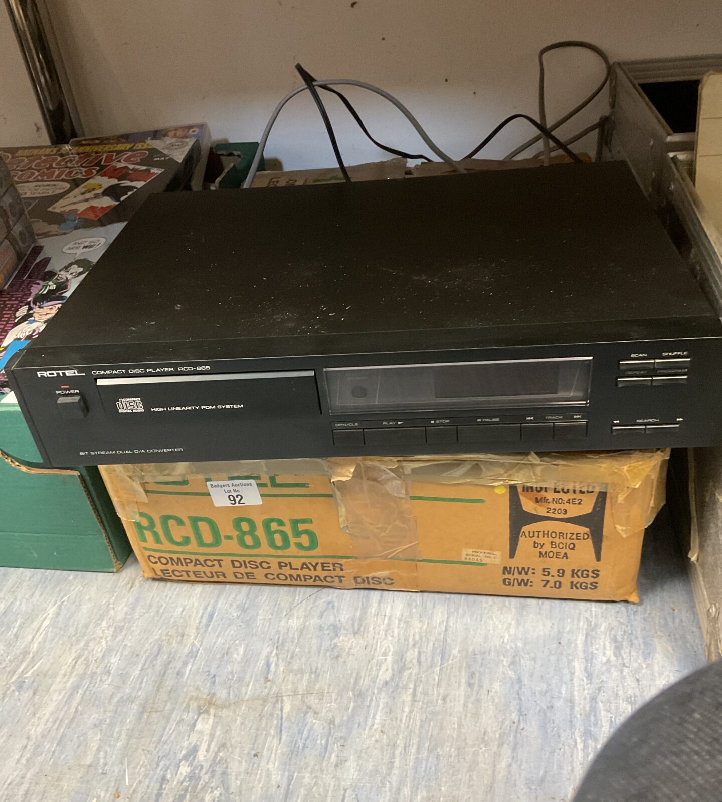 Rotel rcd-865 cd player