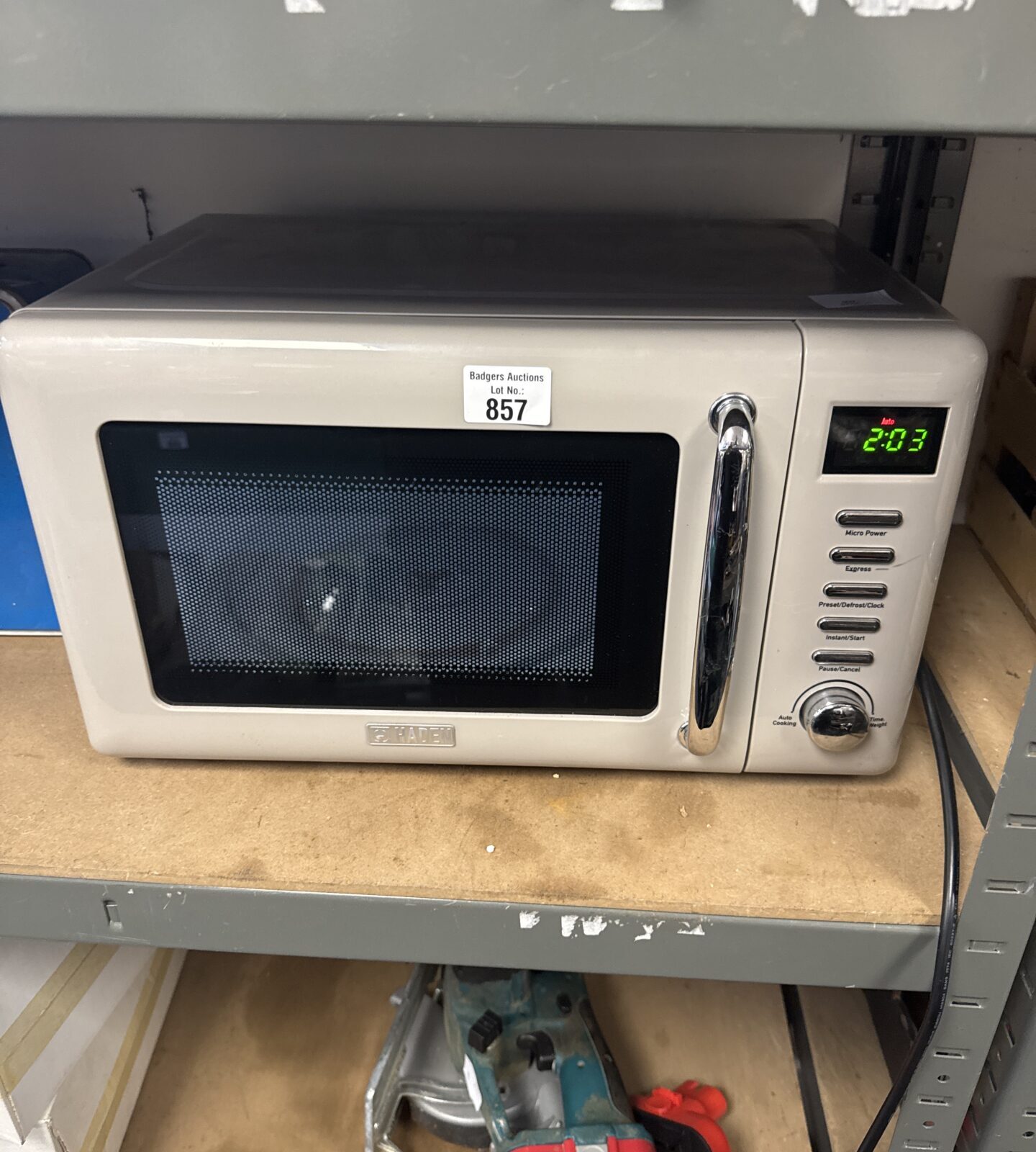 Haden microwave - working