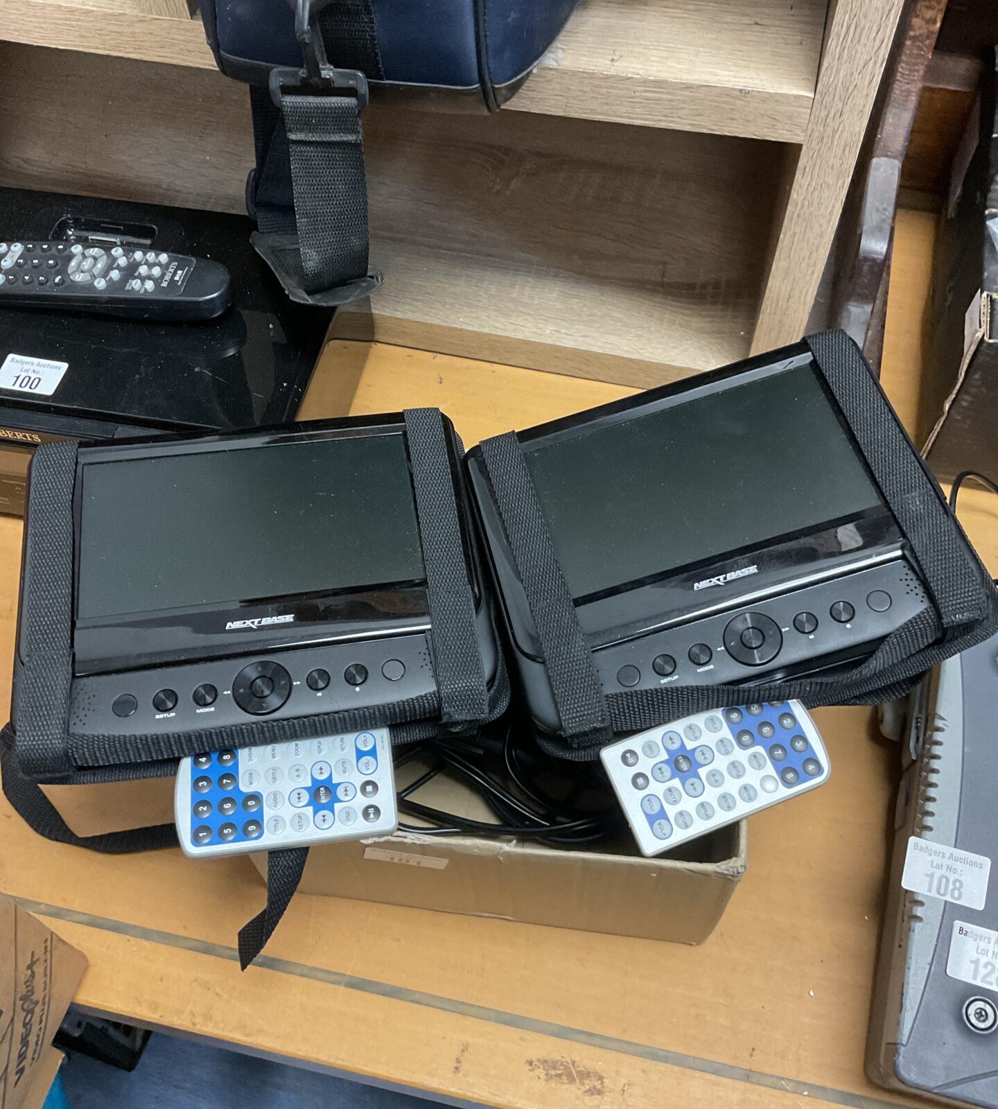 Two nextbase in car dvd players with remotes