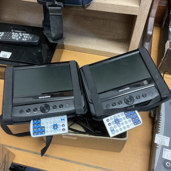 Two nextbase in car dvd players with remotes
