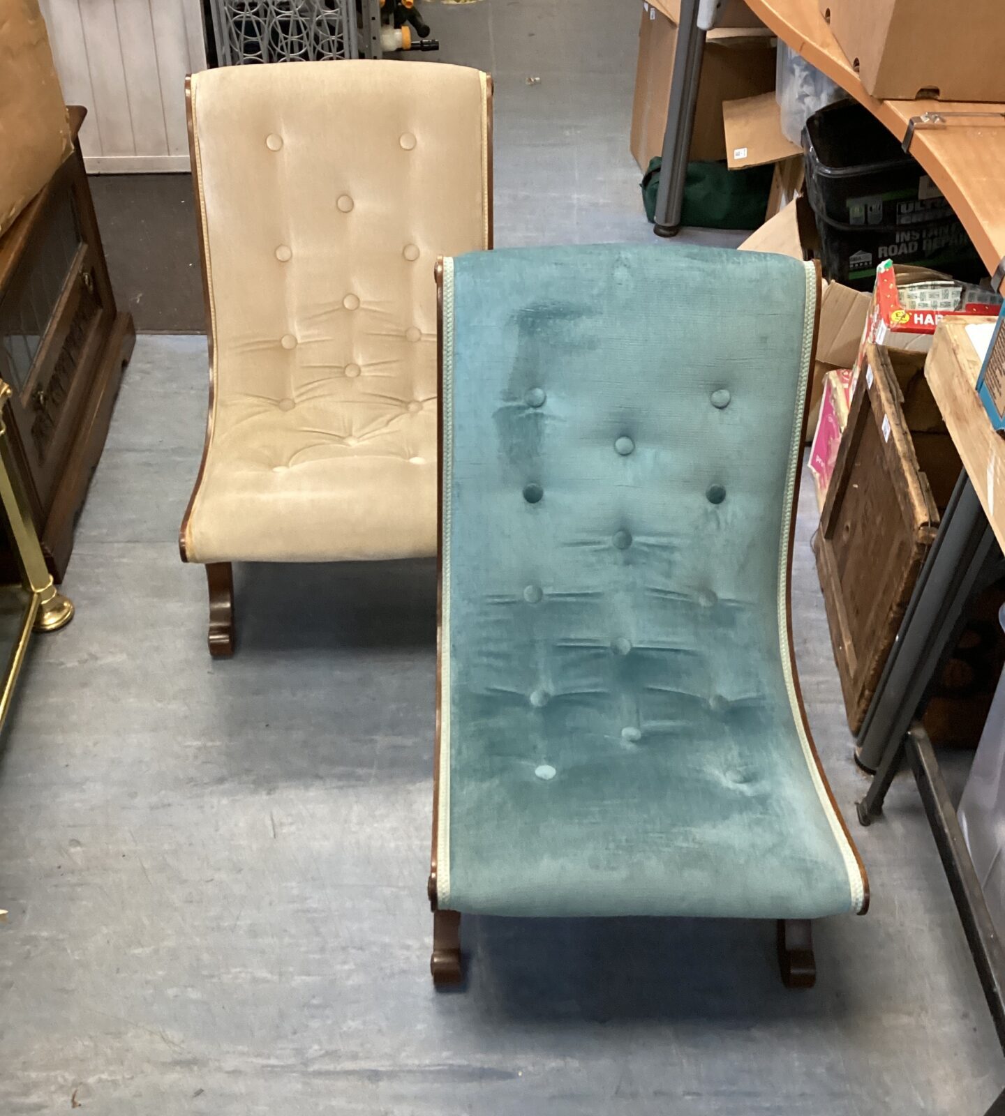 Two vintage nursing chairs