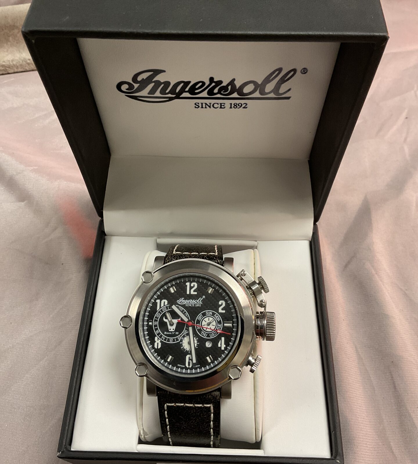 Ingersoll bison No 39 Automatic Gents Wristwatch working with box - Image 2