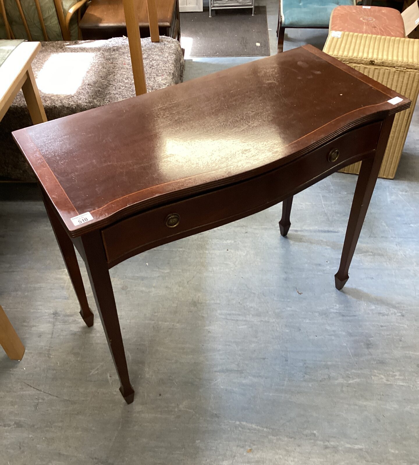 Mahogany hall table with drawer