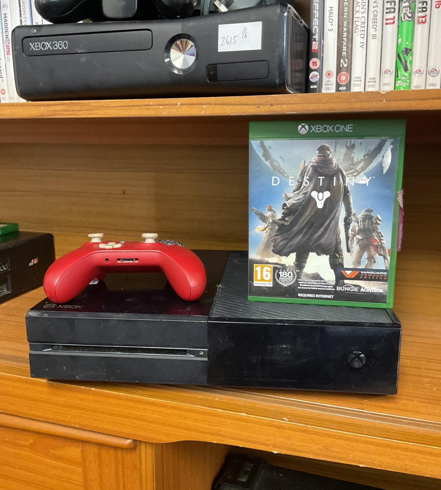 Microsoft xbox one console with controller & game