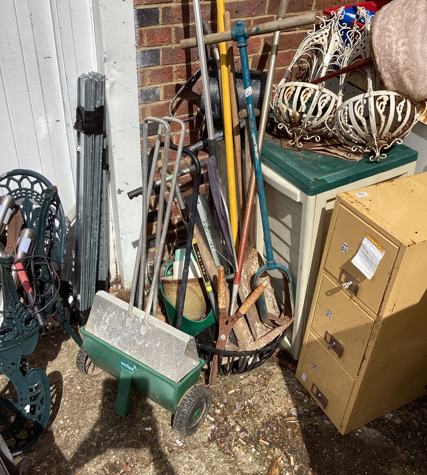 Job lot of garden tools and accessories