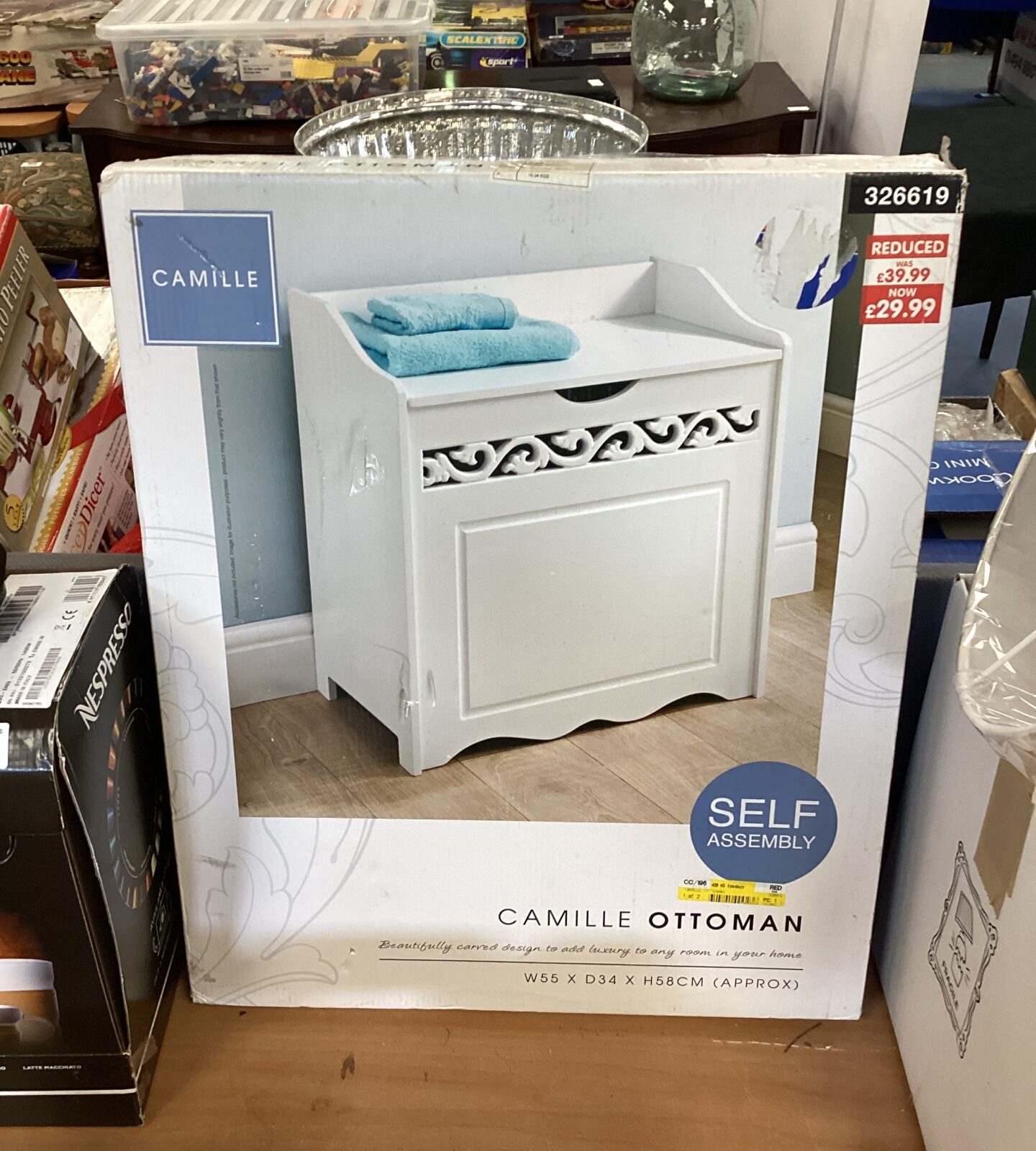 Camille ottoman new in box
