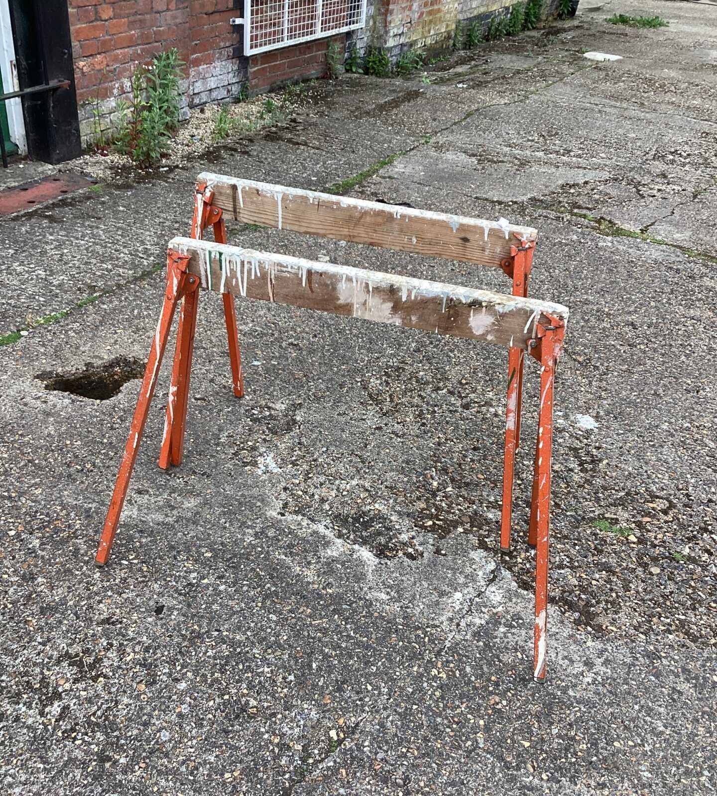 Two workmans tressels