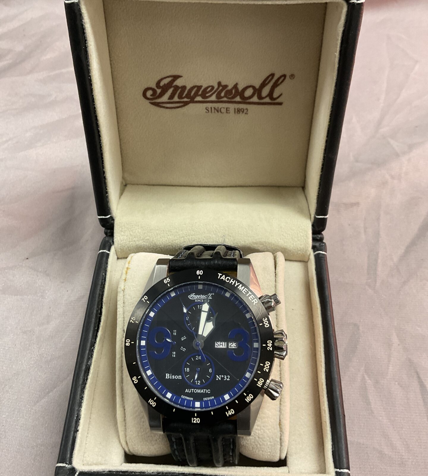 Ingersoll bison No 32 Automatic Gents Wristwatch working with box - Image 2