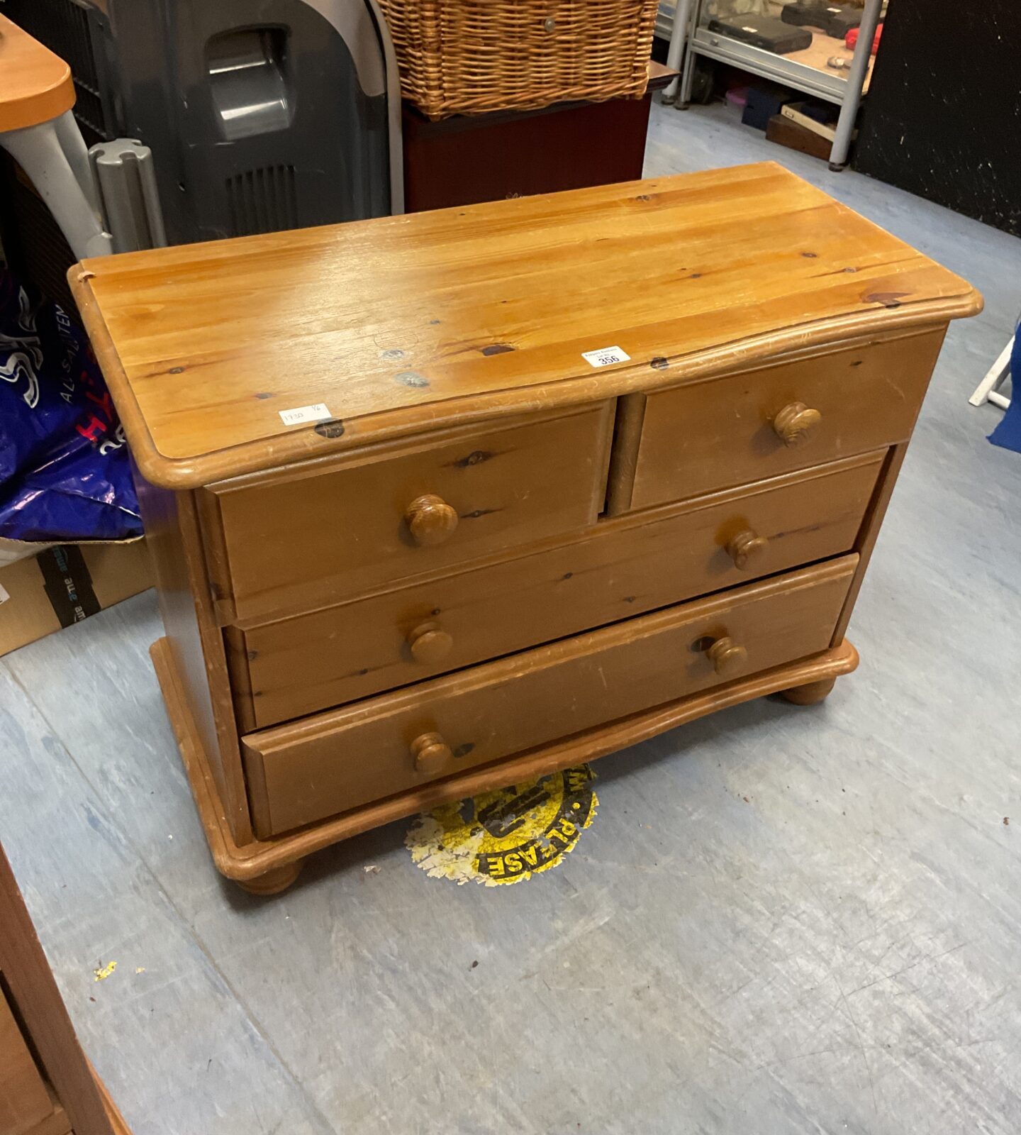 Small pine 2 over 2 chest of draws