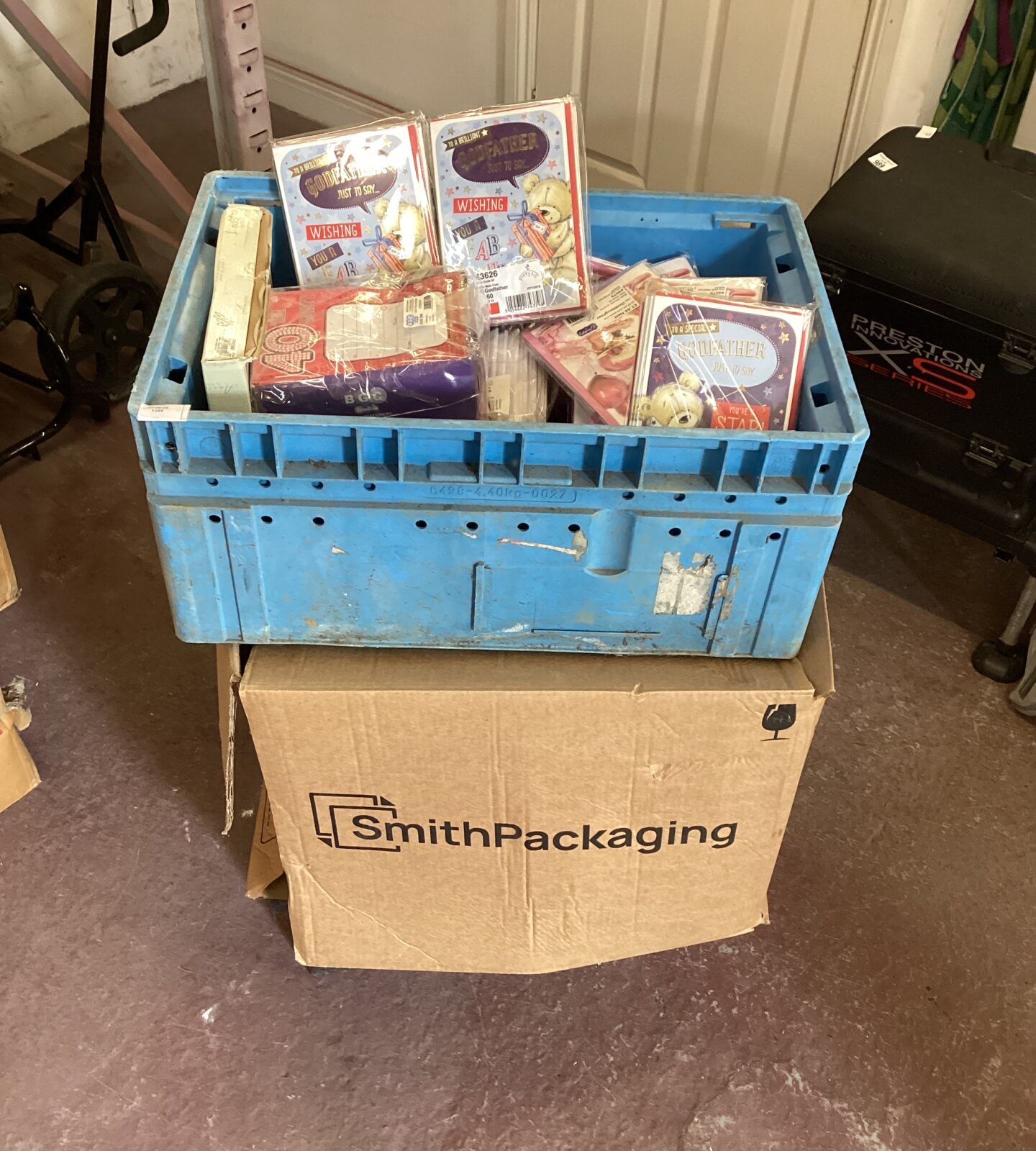 Three Boxes of greeting cards etc