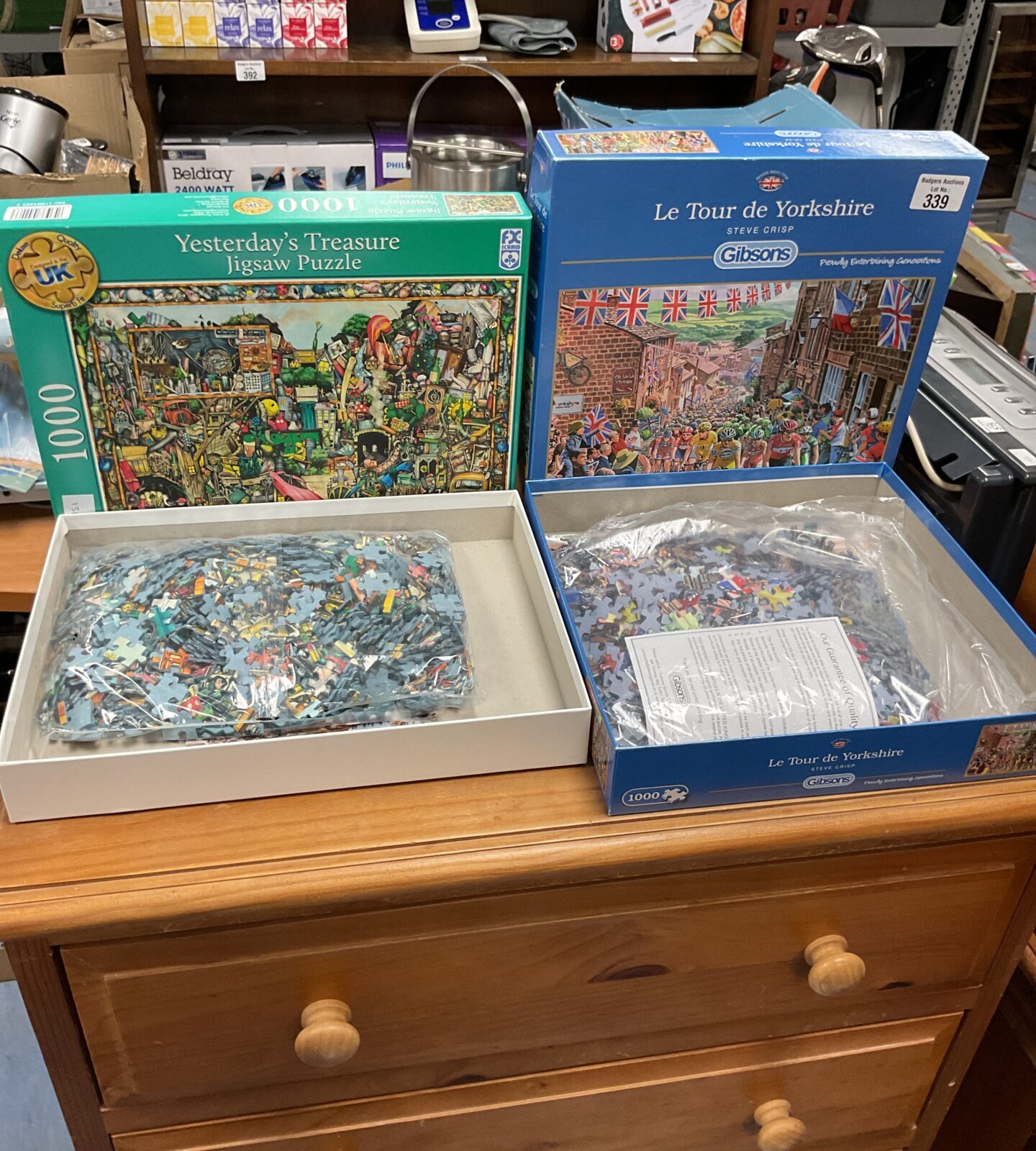 Two 1000 piece jigsaw puzzles inc gibsons