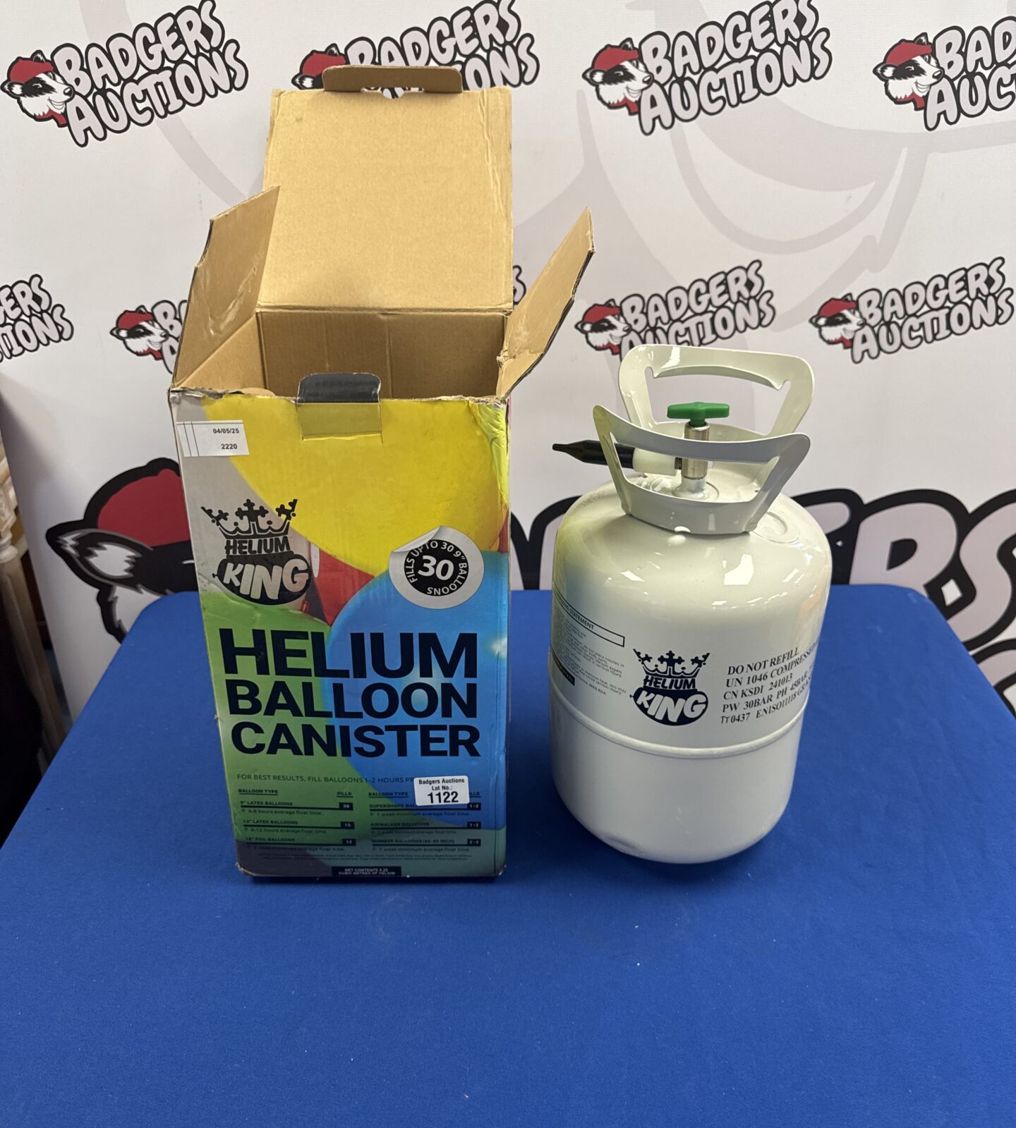 Helium balloon gas canister - has some contents unsure how much