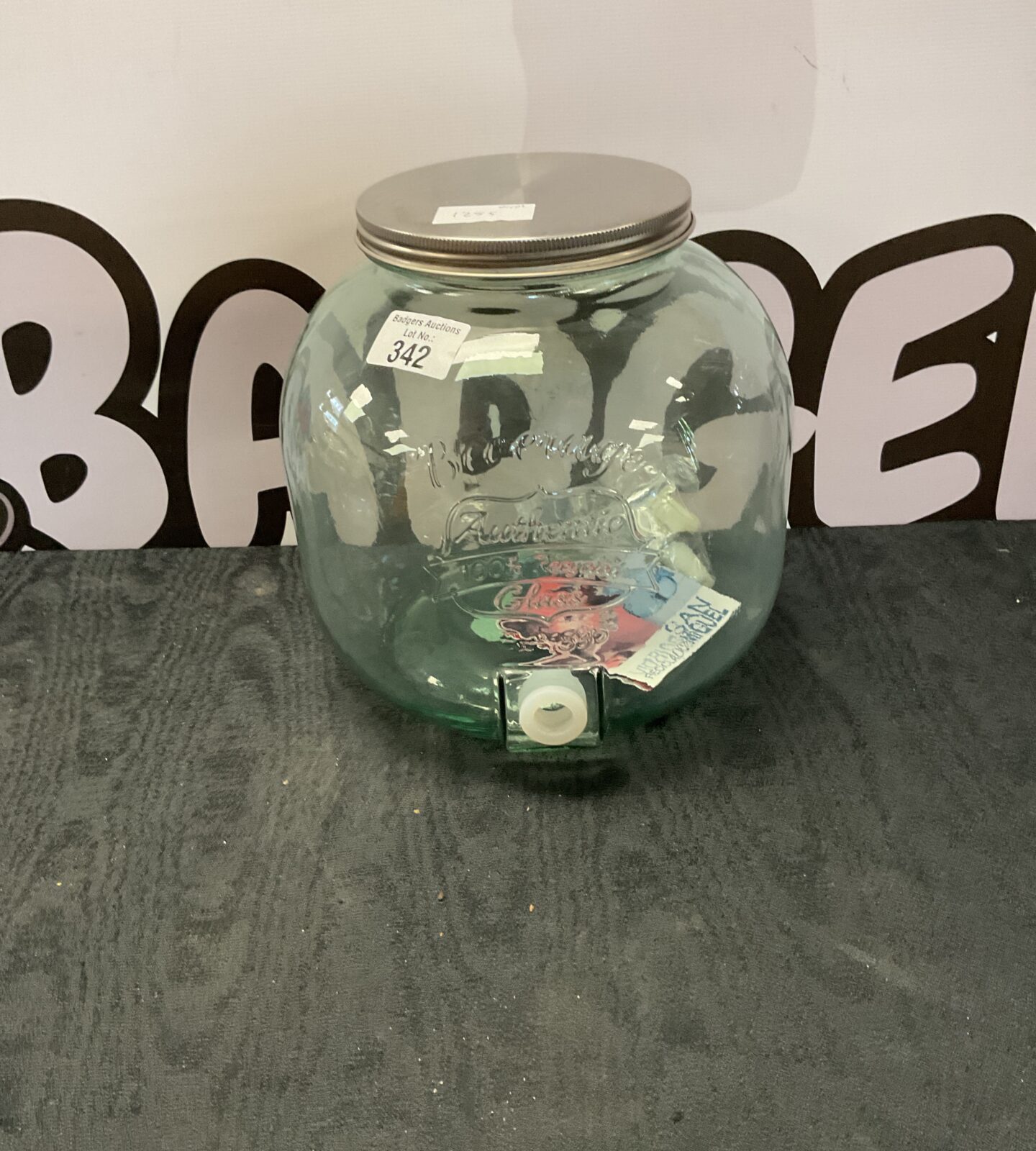 San miguel glass dispenser bowl