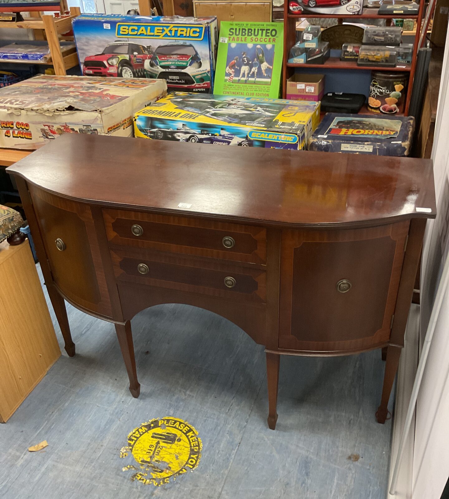 Mid century regency style breakfront mahogany sideboard