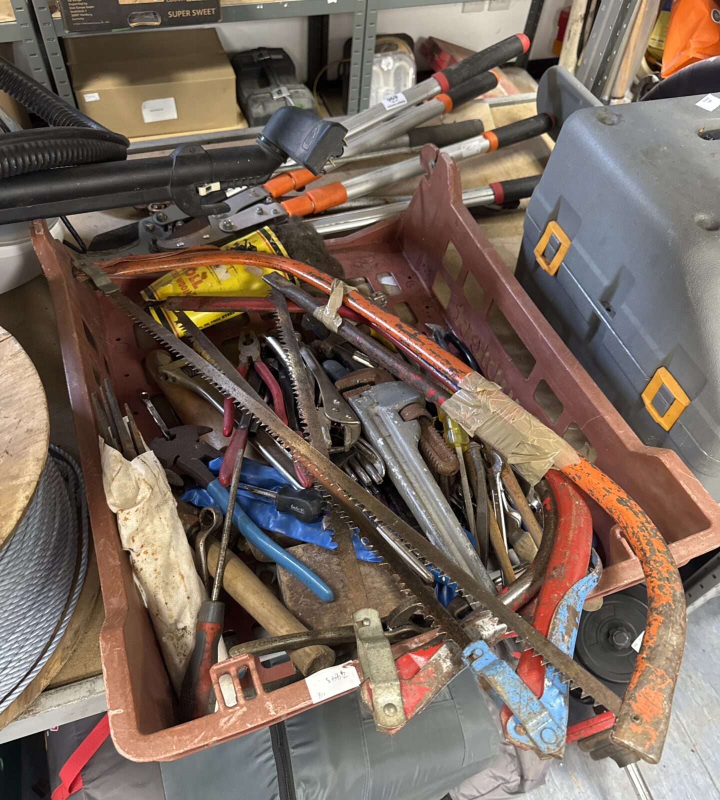 Large tray of tools