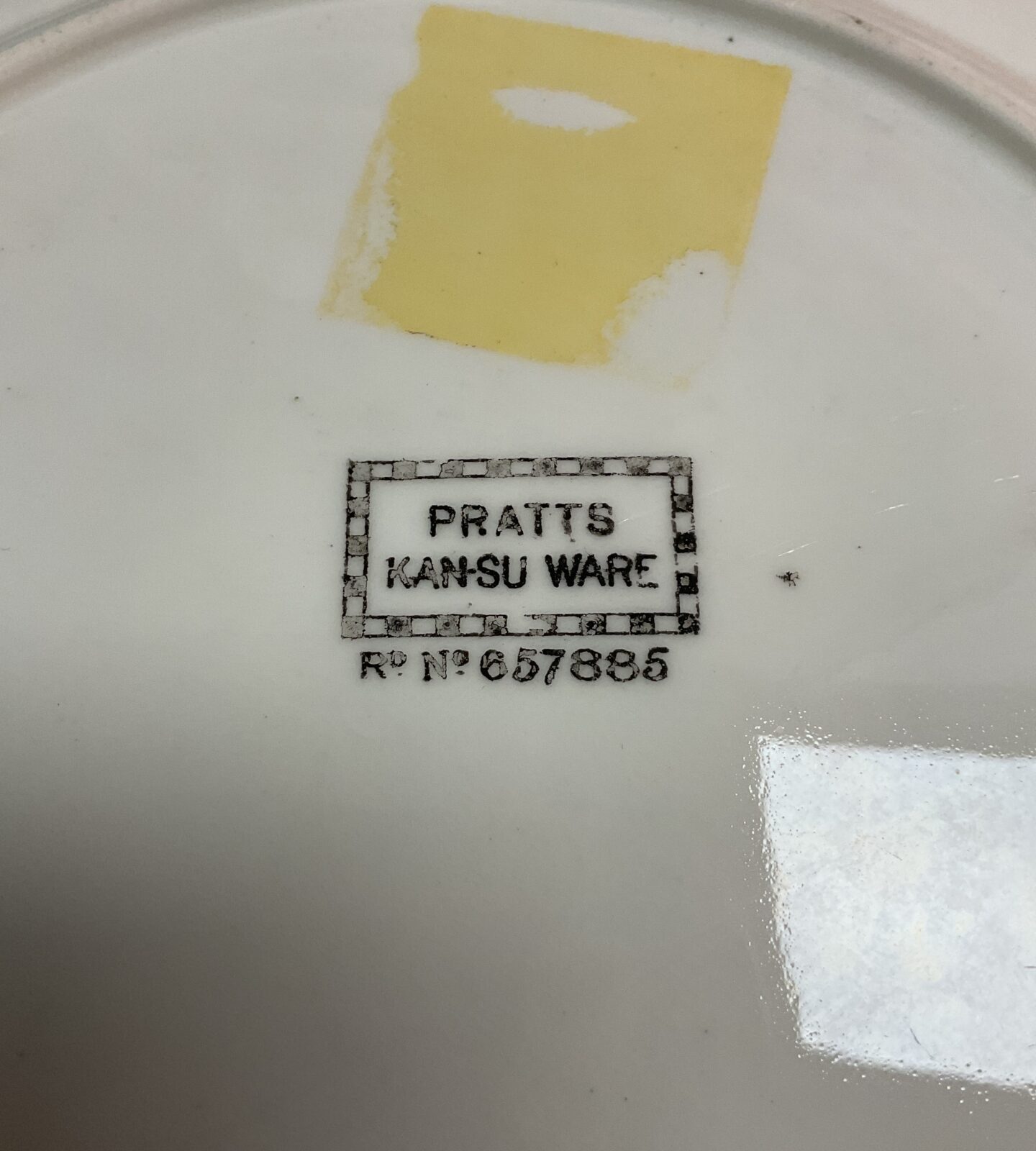 Pratts Kan Su Ware Plate early 20c - Image 2