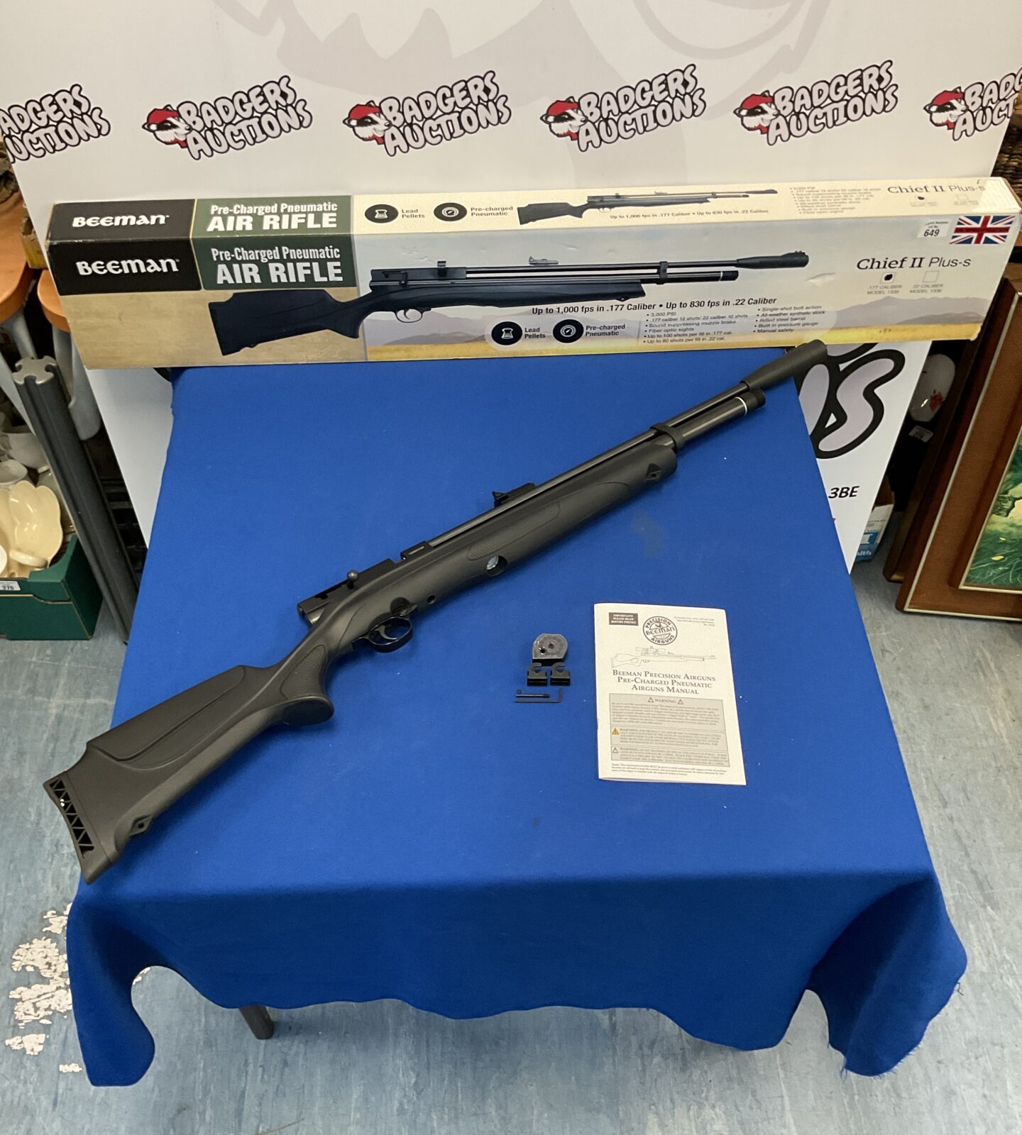 Breeman power series 22cal pre charged pneumatic air rifle with magazines