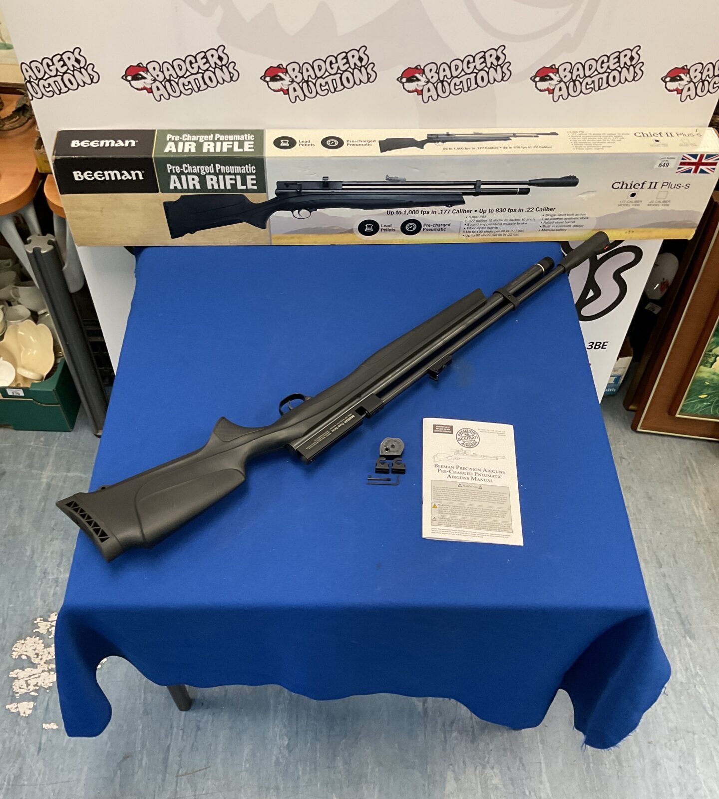 Breeman power series 22cal pre charged pneumatic air rifle with magazines - Image 2