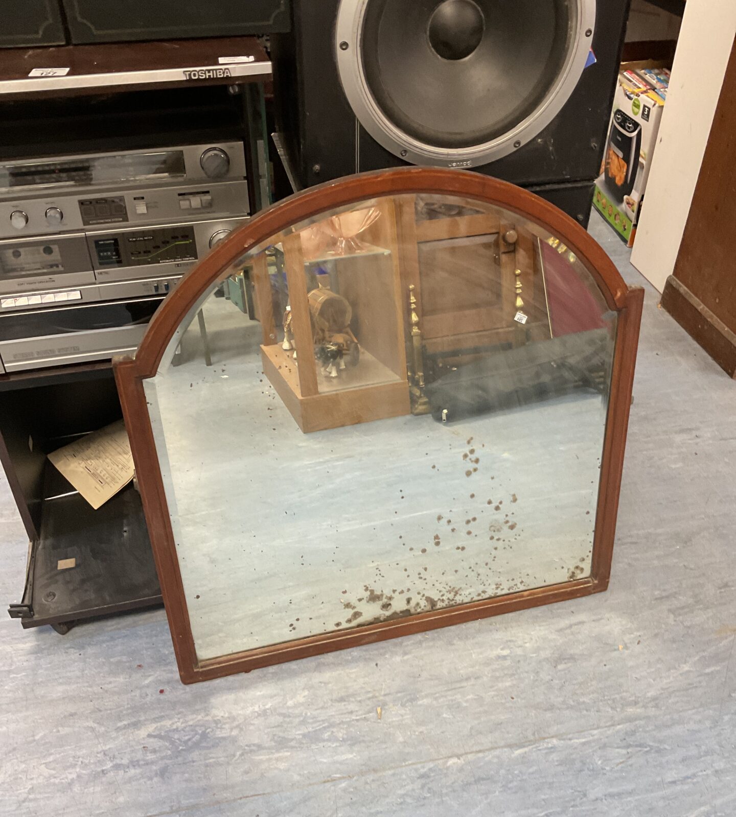 Victorian bevel edged mirror 75cm x 77cm