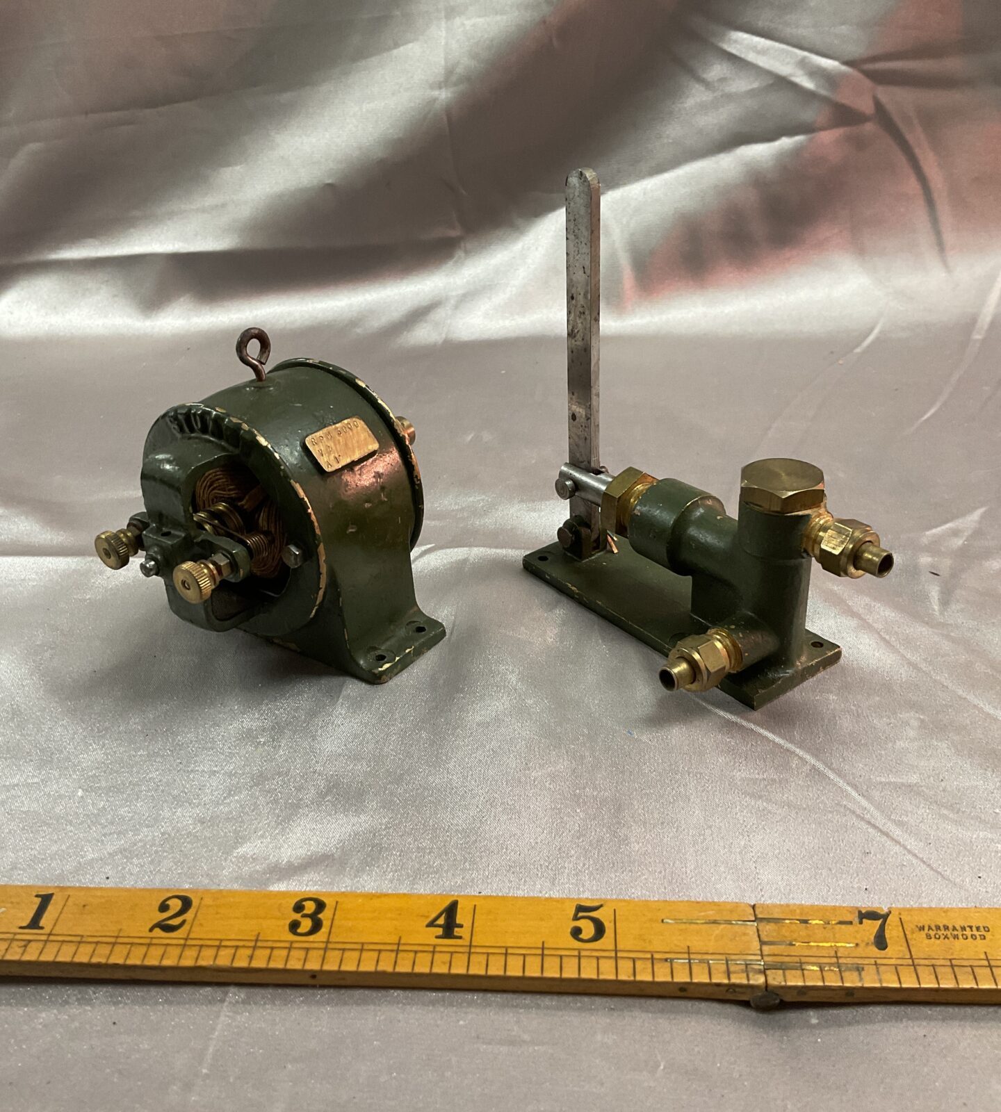 Vintage  Steam engine Stuart Generator and Valve Lever block