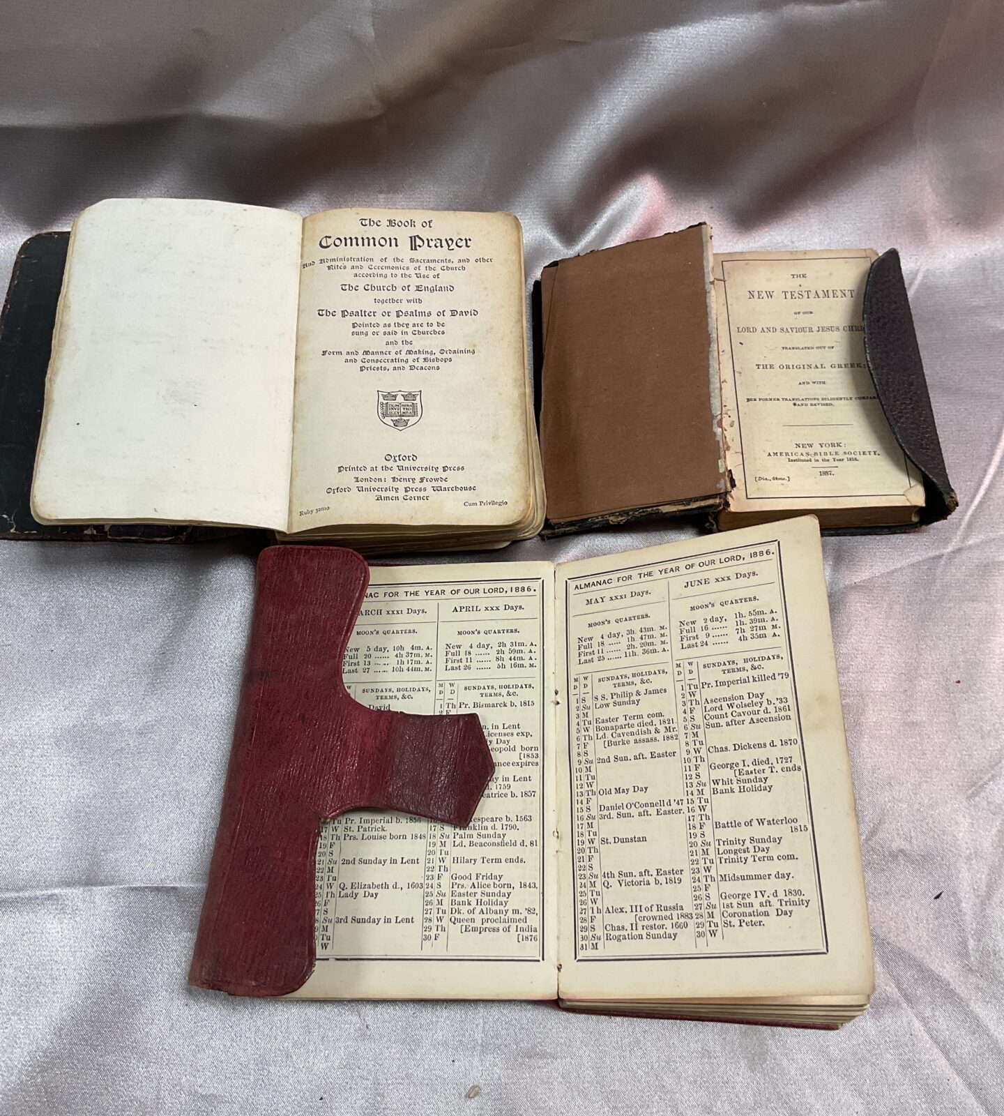 Two Antique Bibles and Almanac
