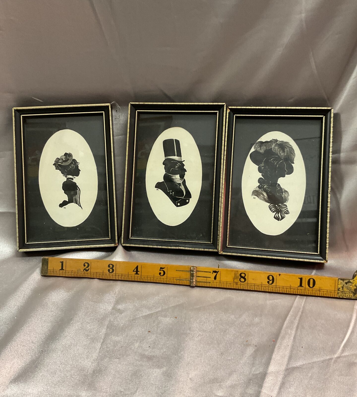 Three Victorian Style silhouette Pictures