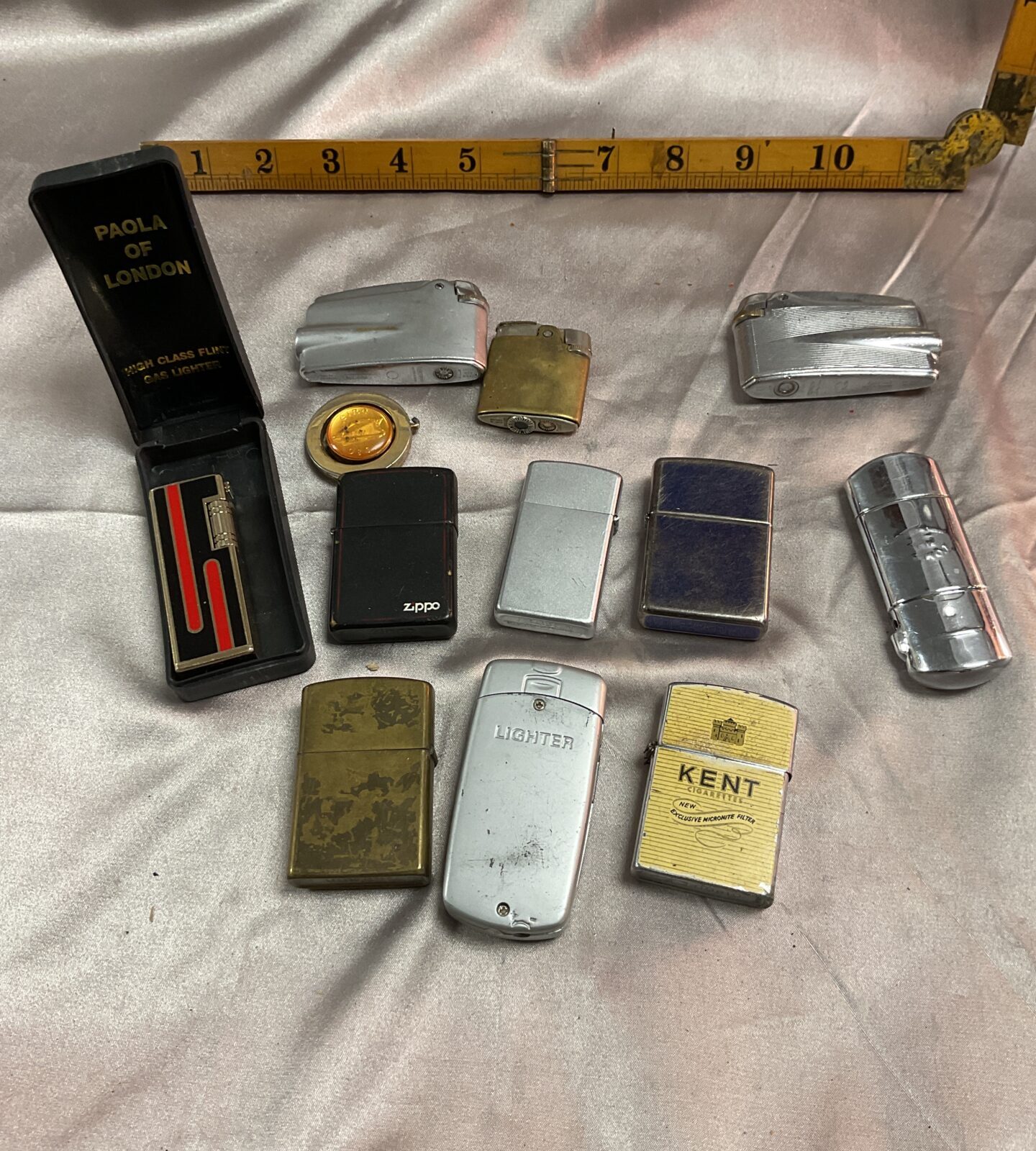 Selection of vintage lighters Inc zippo