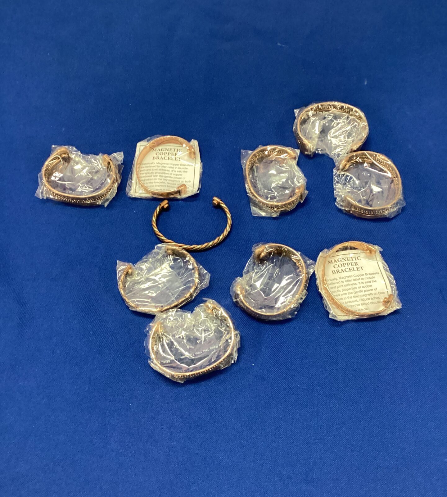 Quantity of copper magnetic bracelets